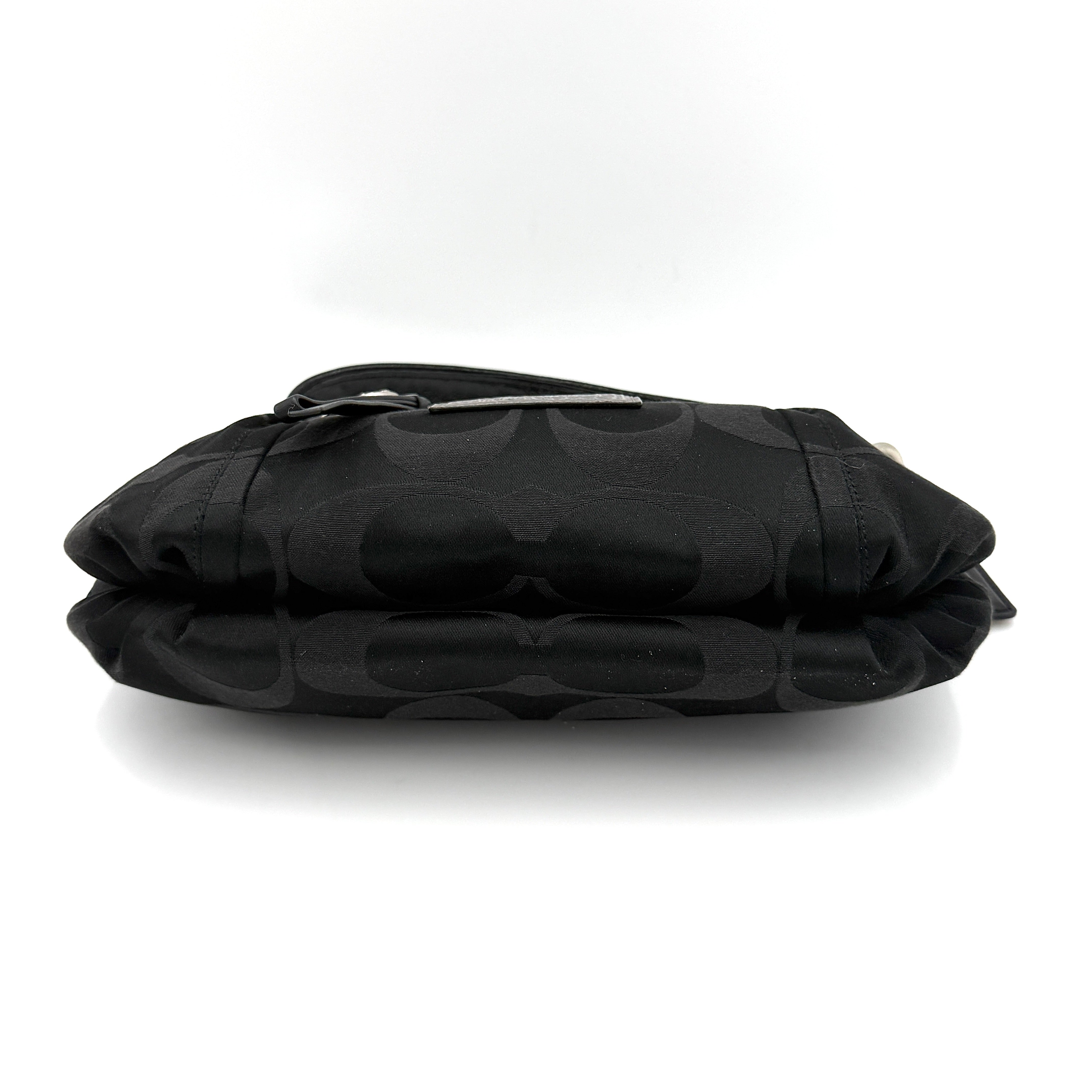 Coach Signature Poppy Shoulder Bag Black