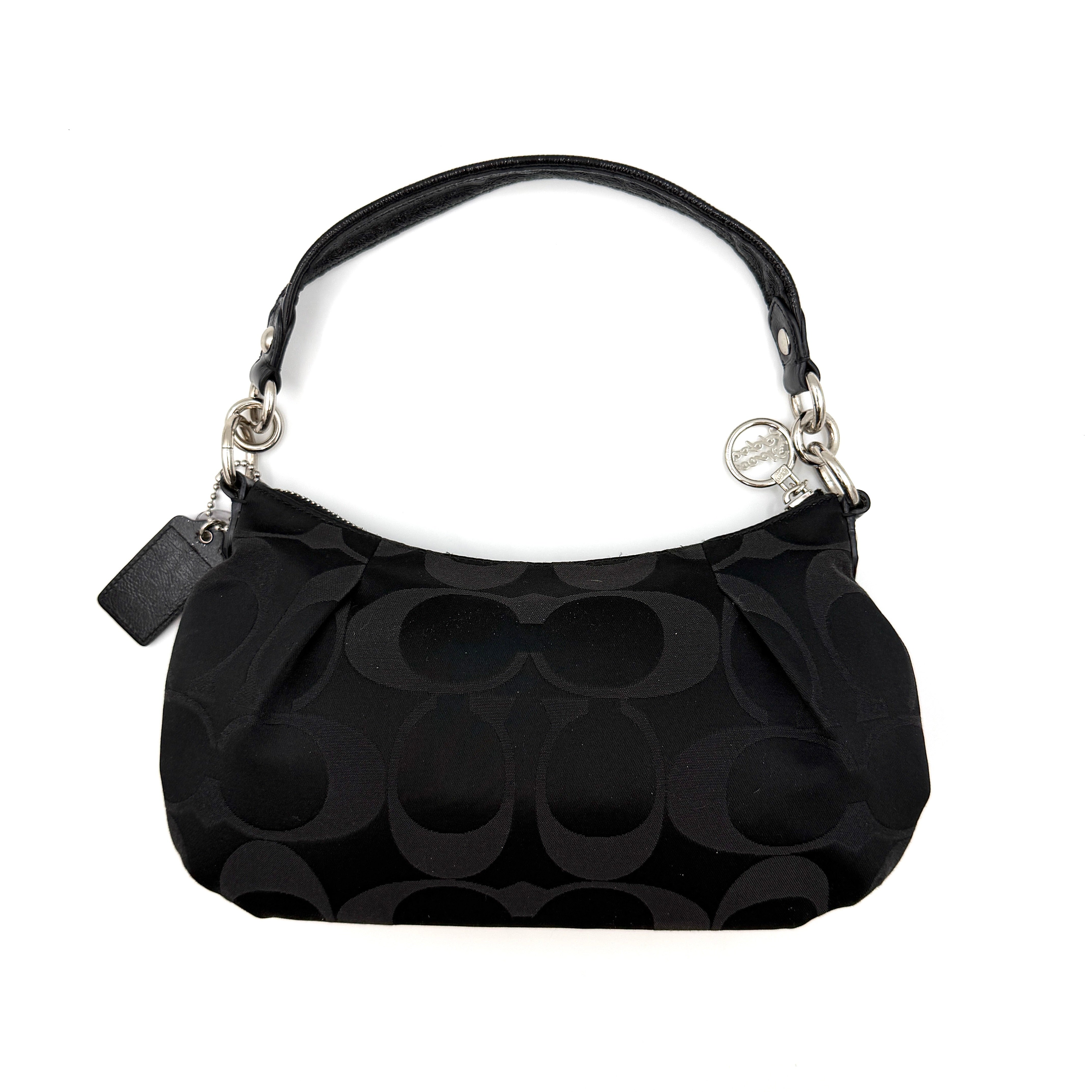 Coach Signature Poppy Shoulder Bag Black