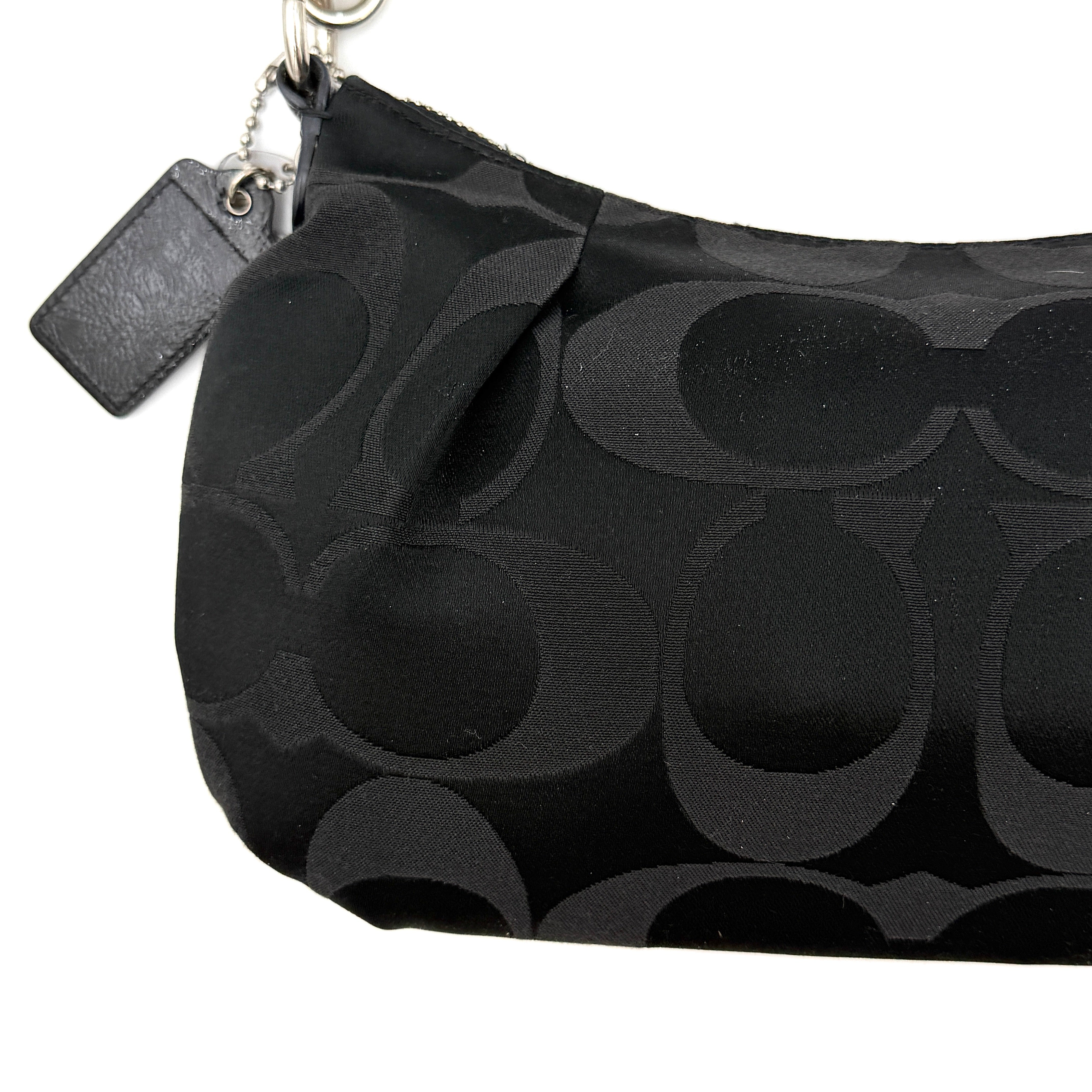 Coach Signature Poppy Shoulder Bag Black