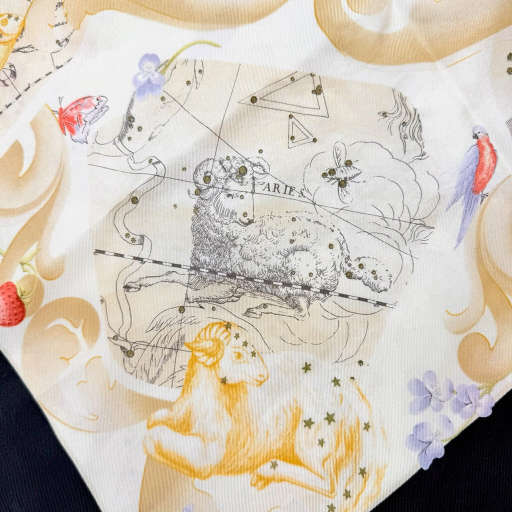 Salvatore Ferragamo Zodiac Silk Scarf Multicolor