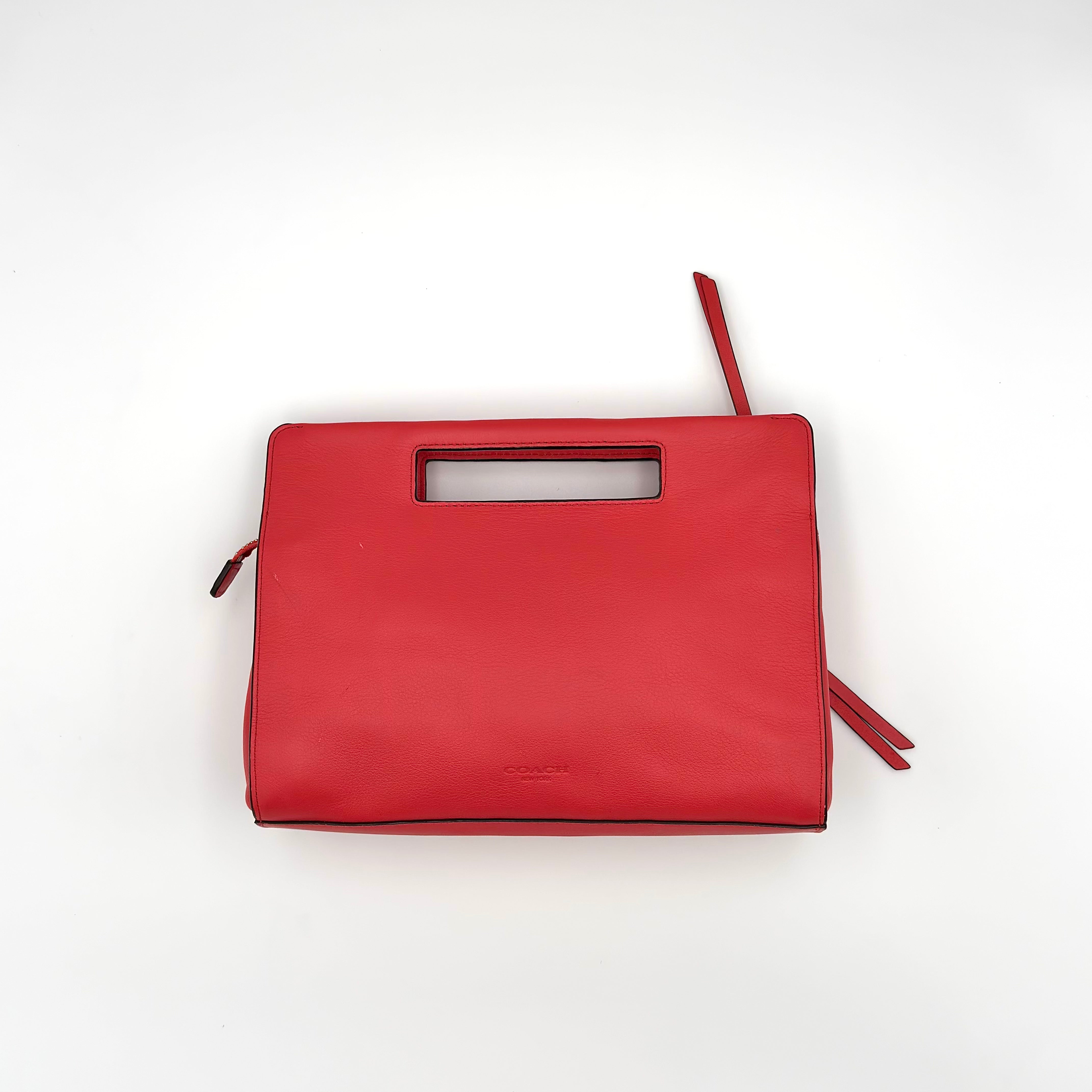 Coach 2Way Bleecker Pocket Clutch Bag Red