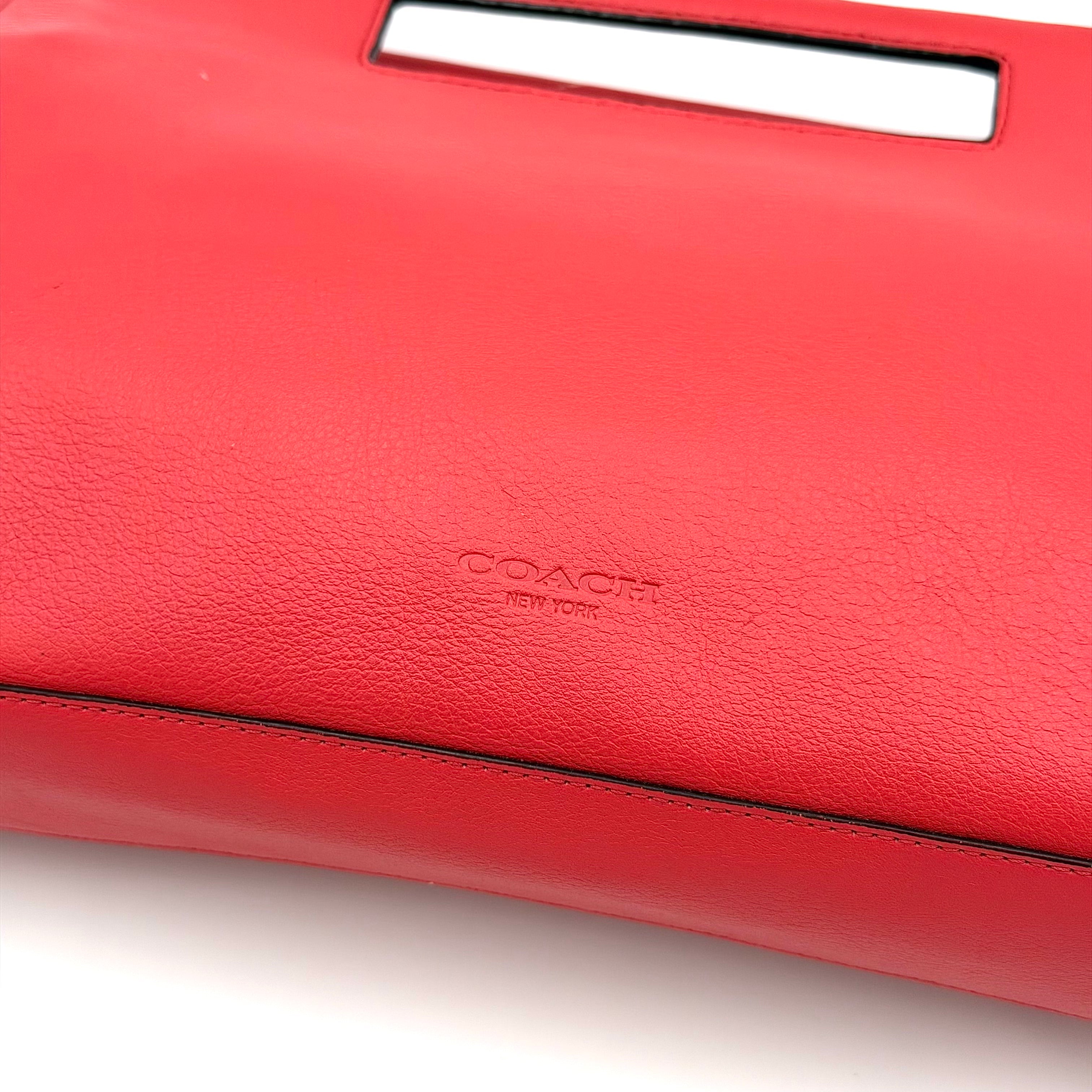 Coach 2Way Bleecker Pocket Clutch Bag Red