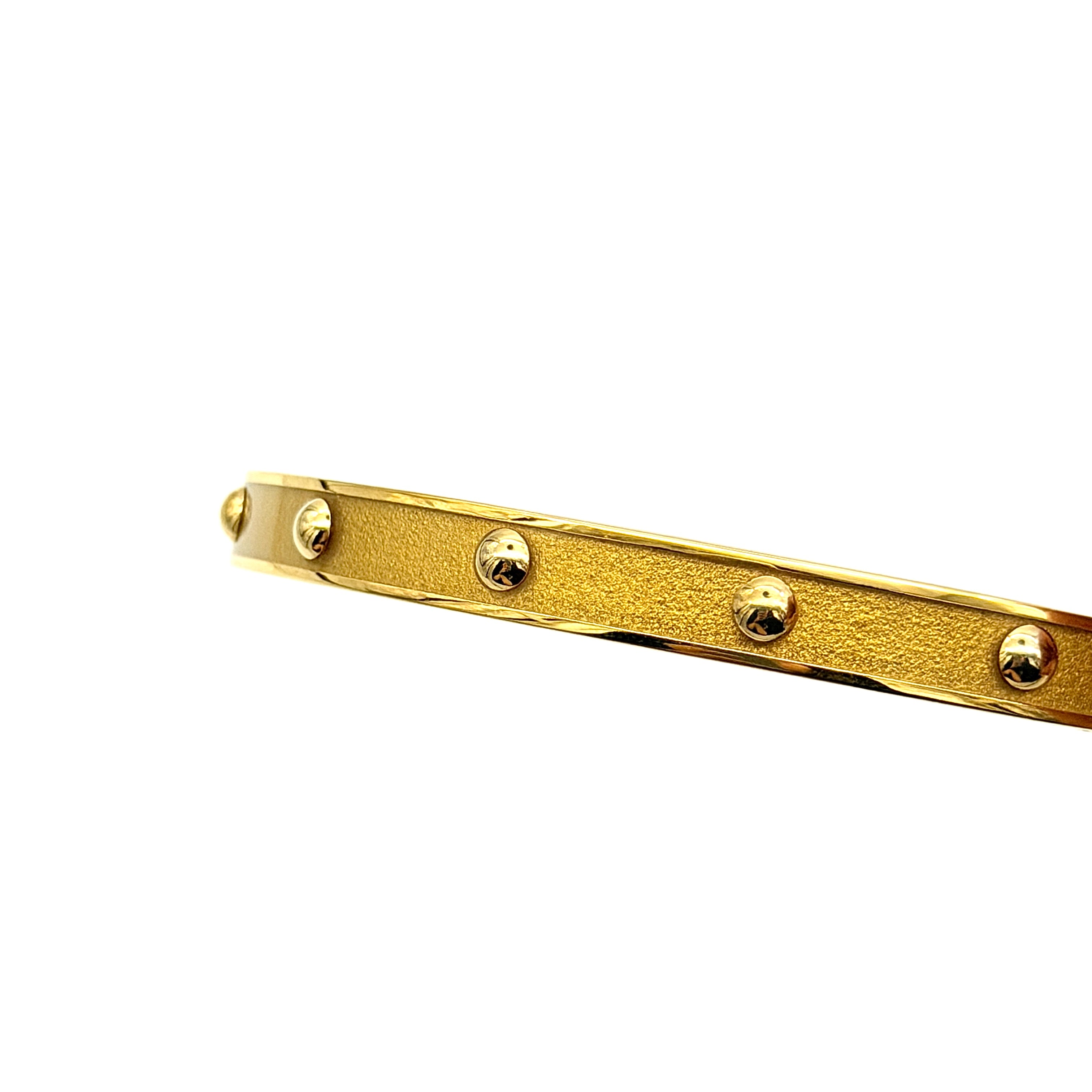 Coach Studded Bangle Bracelet Gold