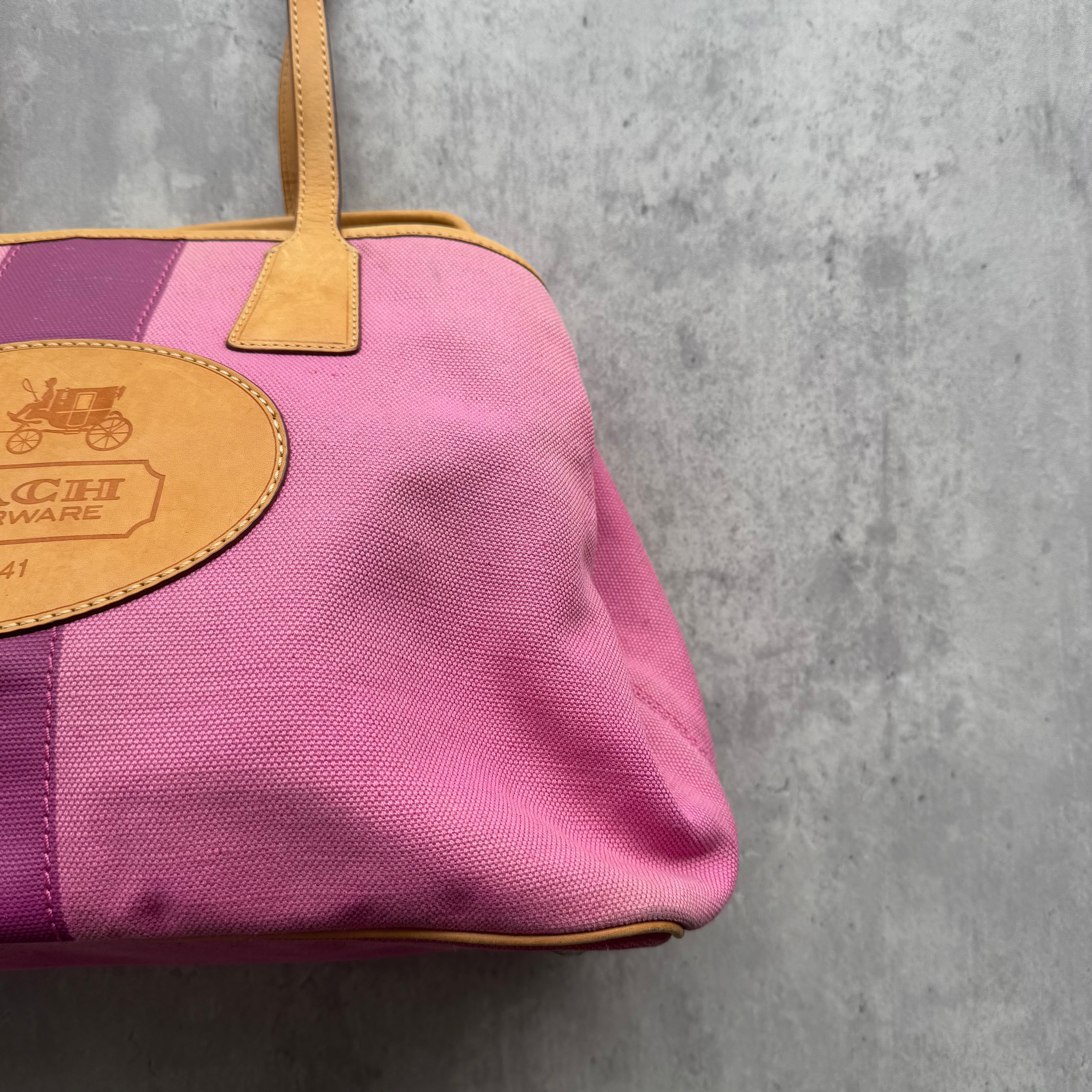 Coach Hamptons Avenue Tote Bag Pink/Beige