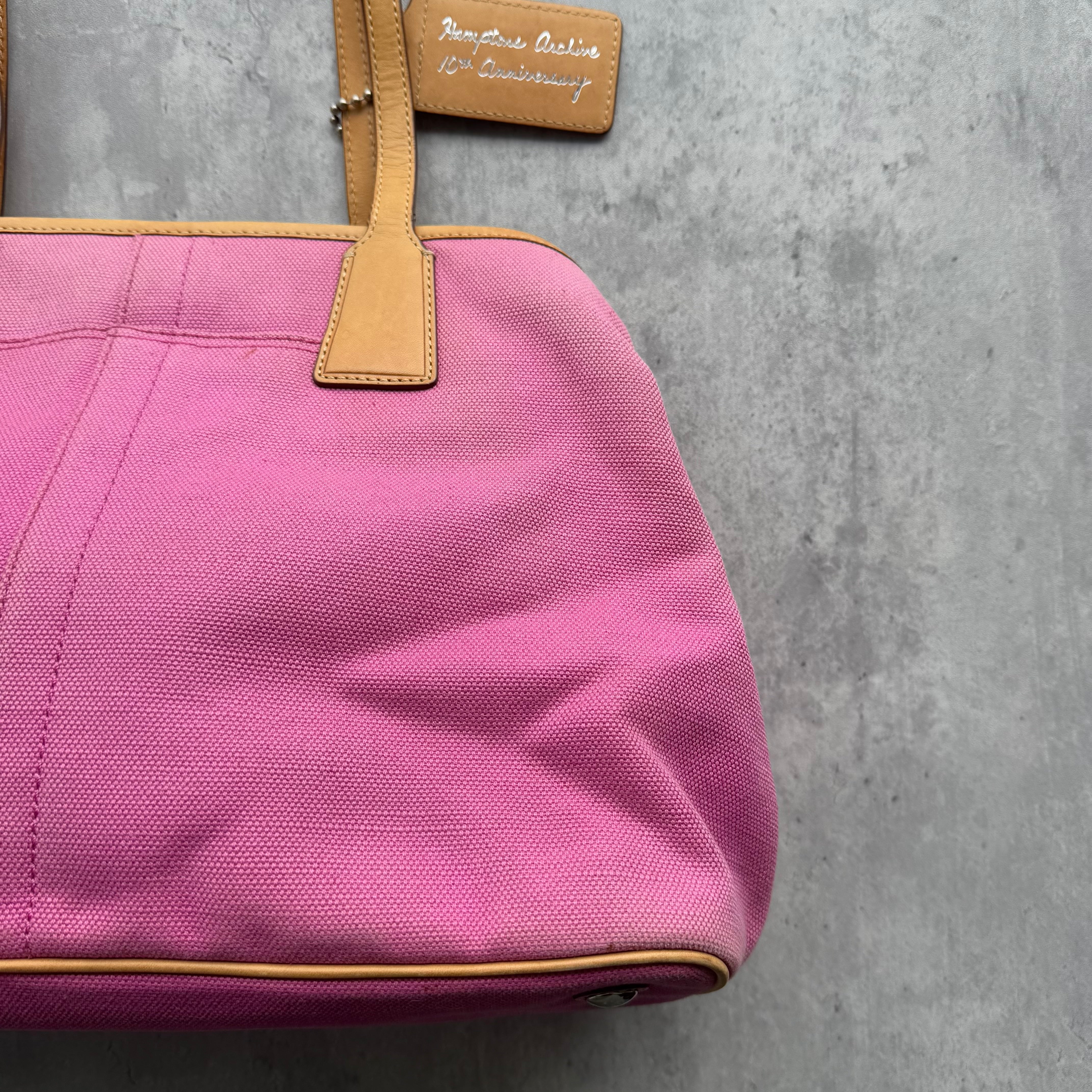 Coach Hamptons Avenue Tote Bag Pink/Beige