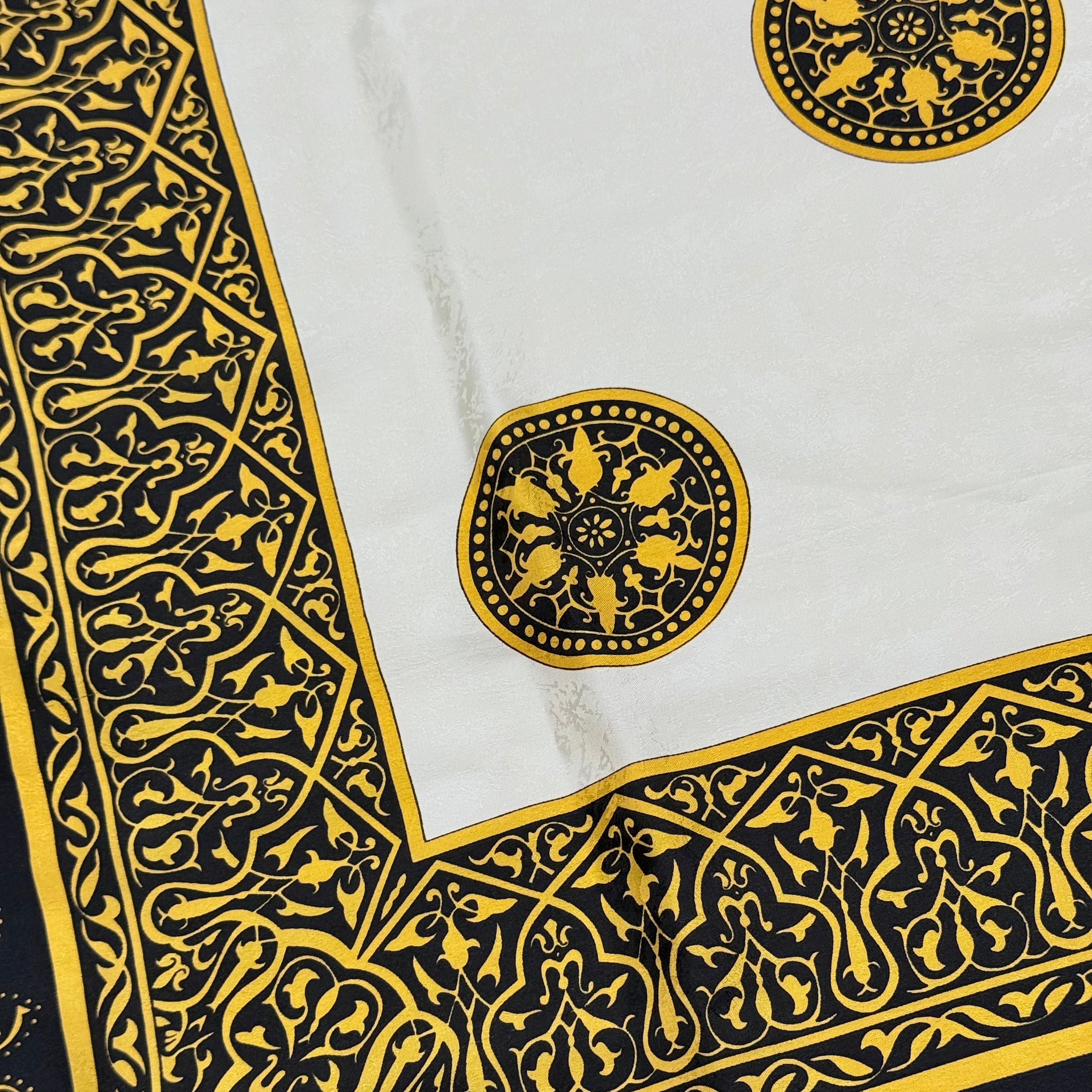 Christian Dior Medallion Silk Scarf Gold