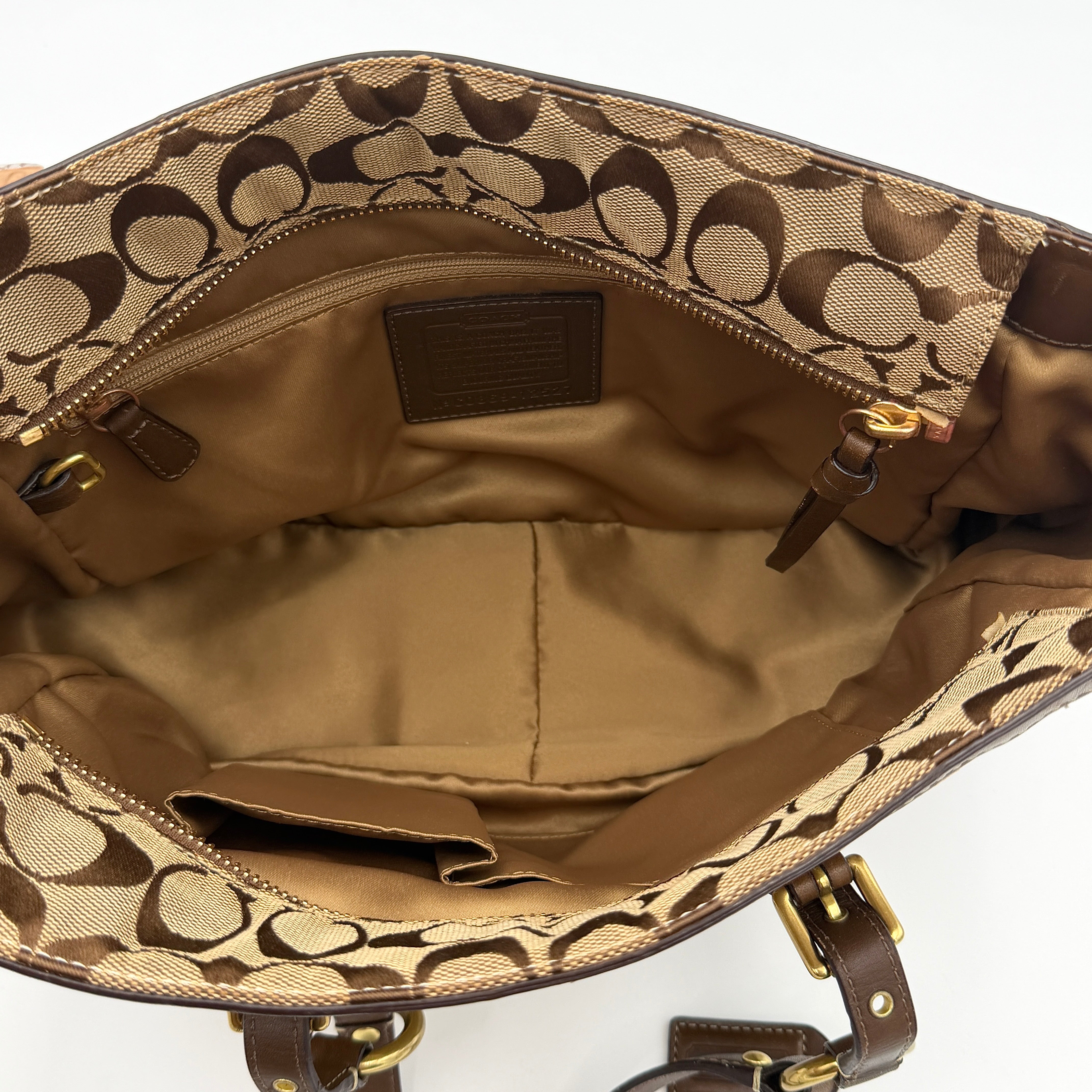 Coach Y2K Signature Patchwork Tote Bag Brown Multicolor