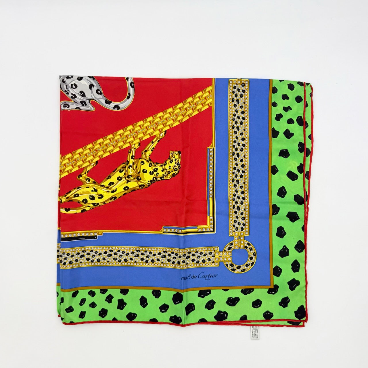 Cartier Panther Silk Scarf Multicolor