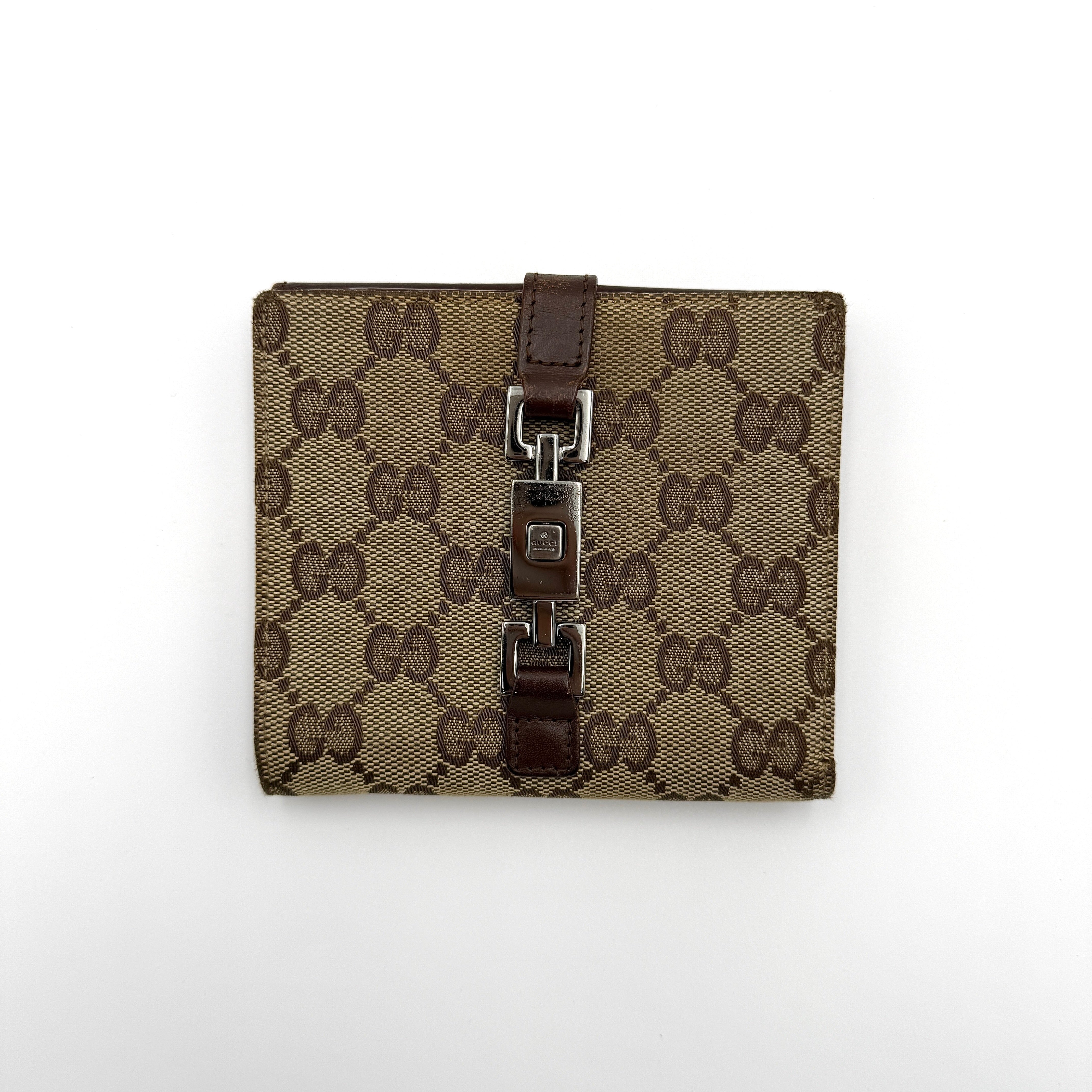 Gucci GG Monogram Jackie Wallet Beige/Brown
