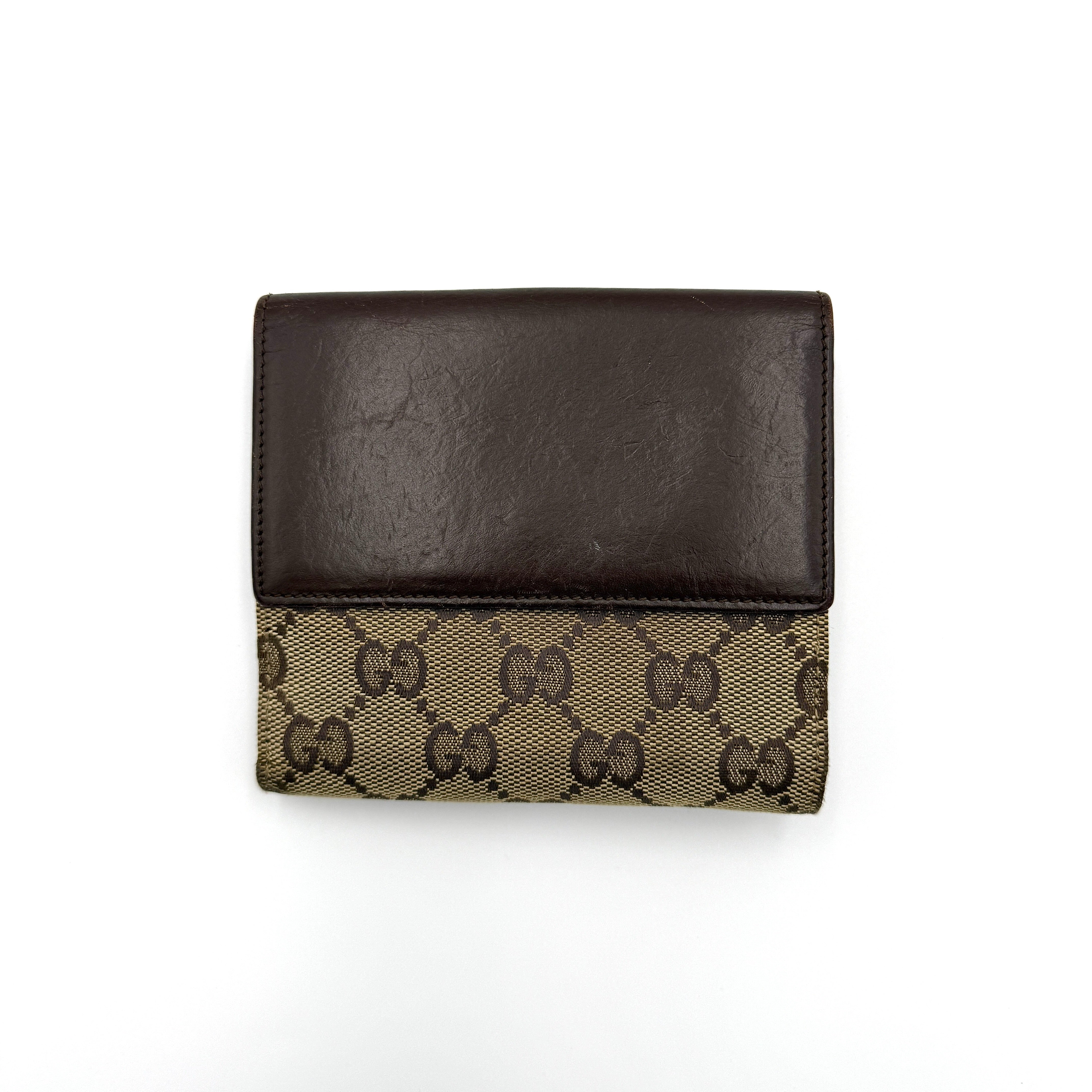 Gucci GG Monogram Jackie Wallet Beige/Brown