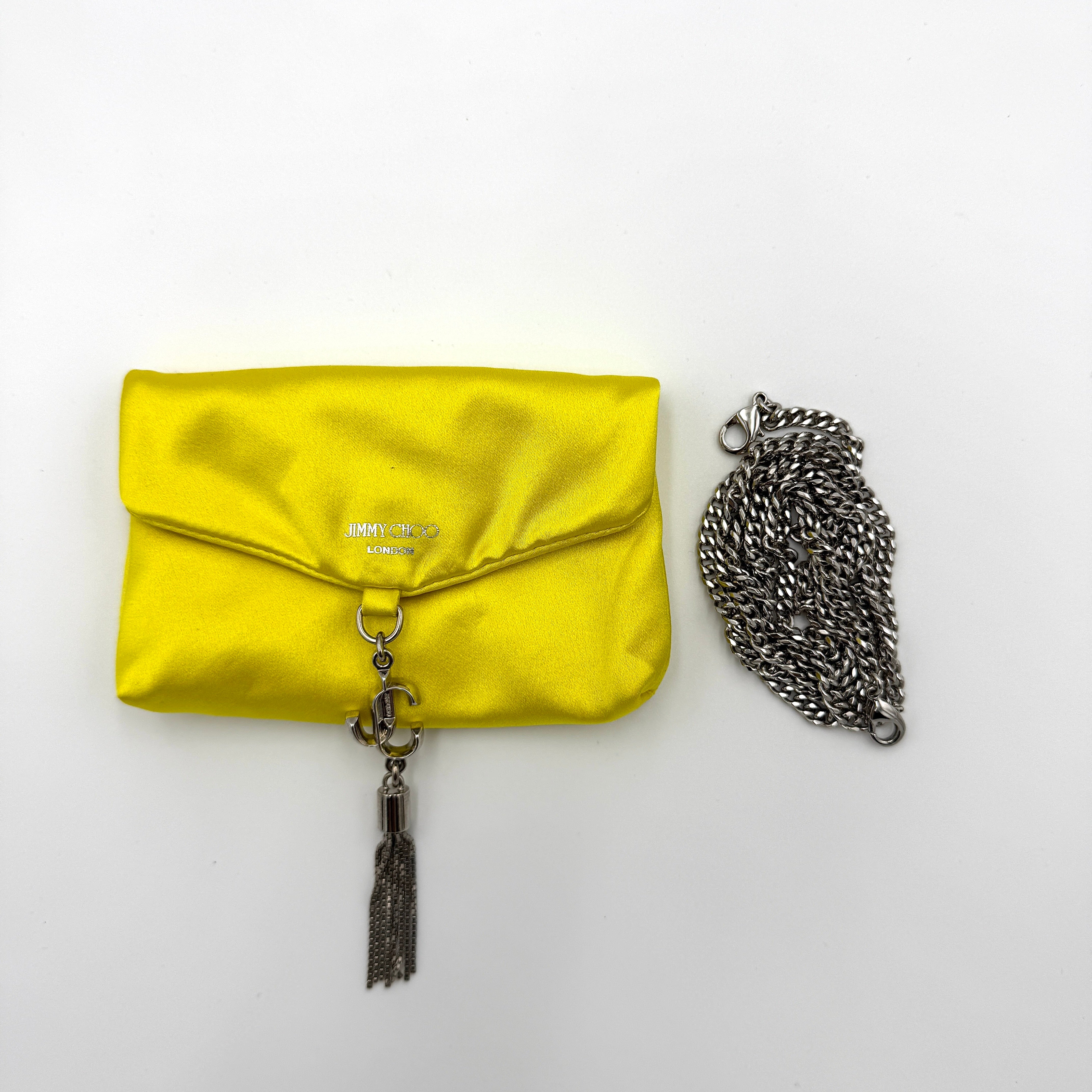 Jimmy Choo Chain Soft Cardholder Yellow