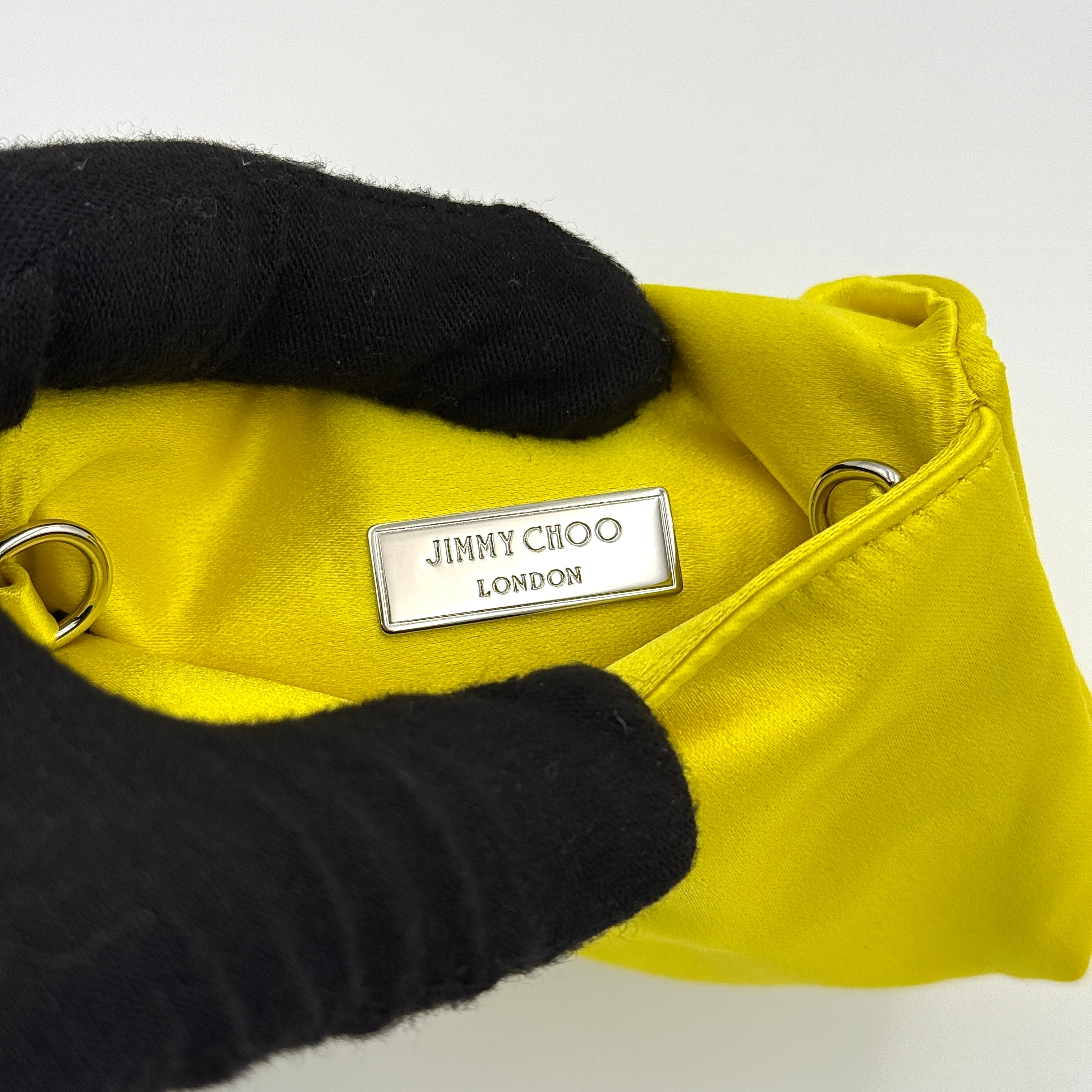 Jimmy Choo Chain Soft Cardholder Yellow