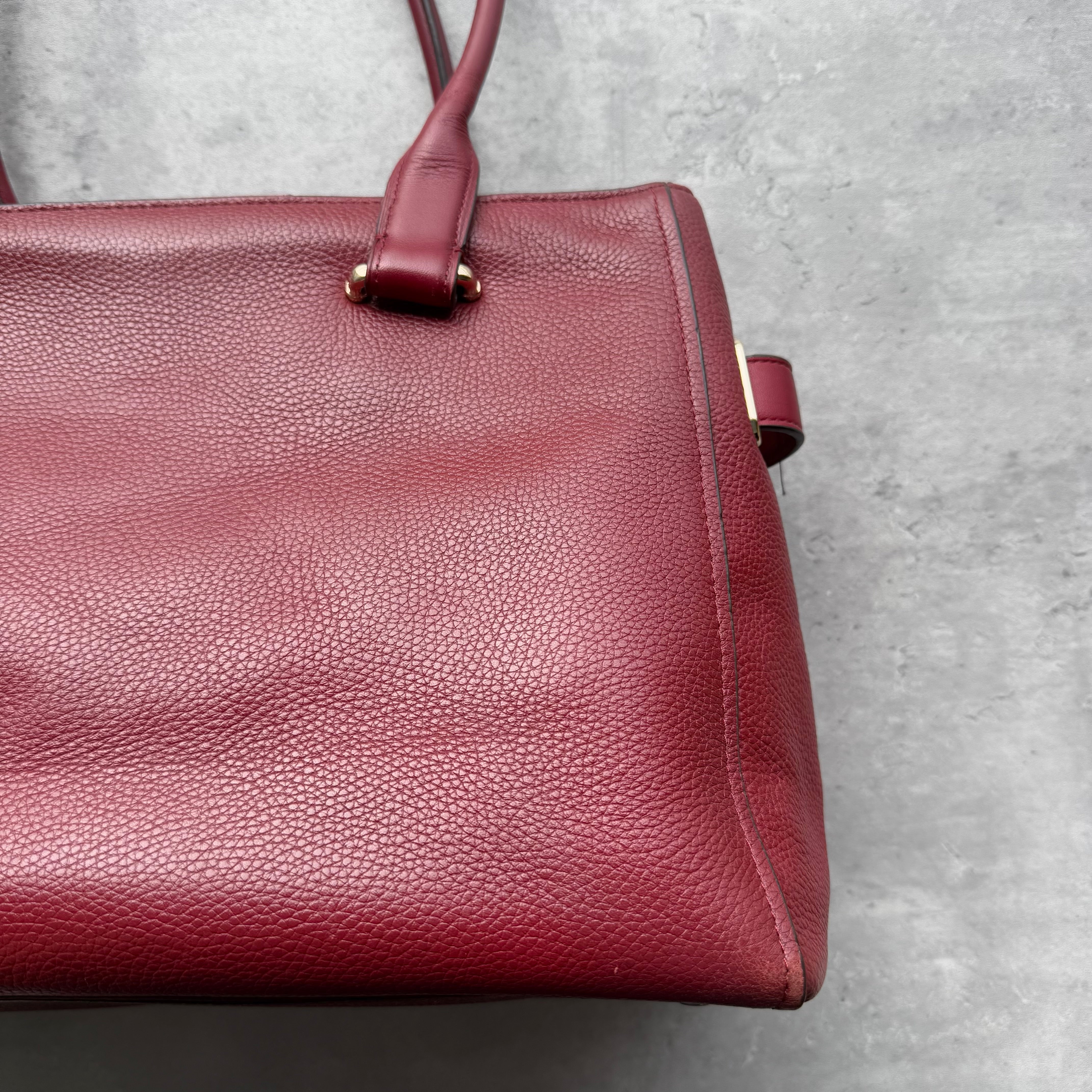 Coach Swagger Carryall Handbag Burgundy