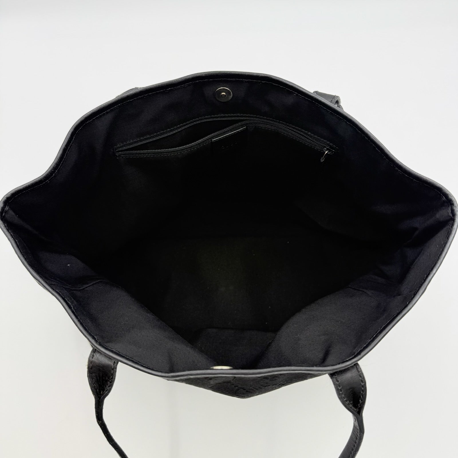 Gucci GG Monogram Britt Tote Bag Black/Gold