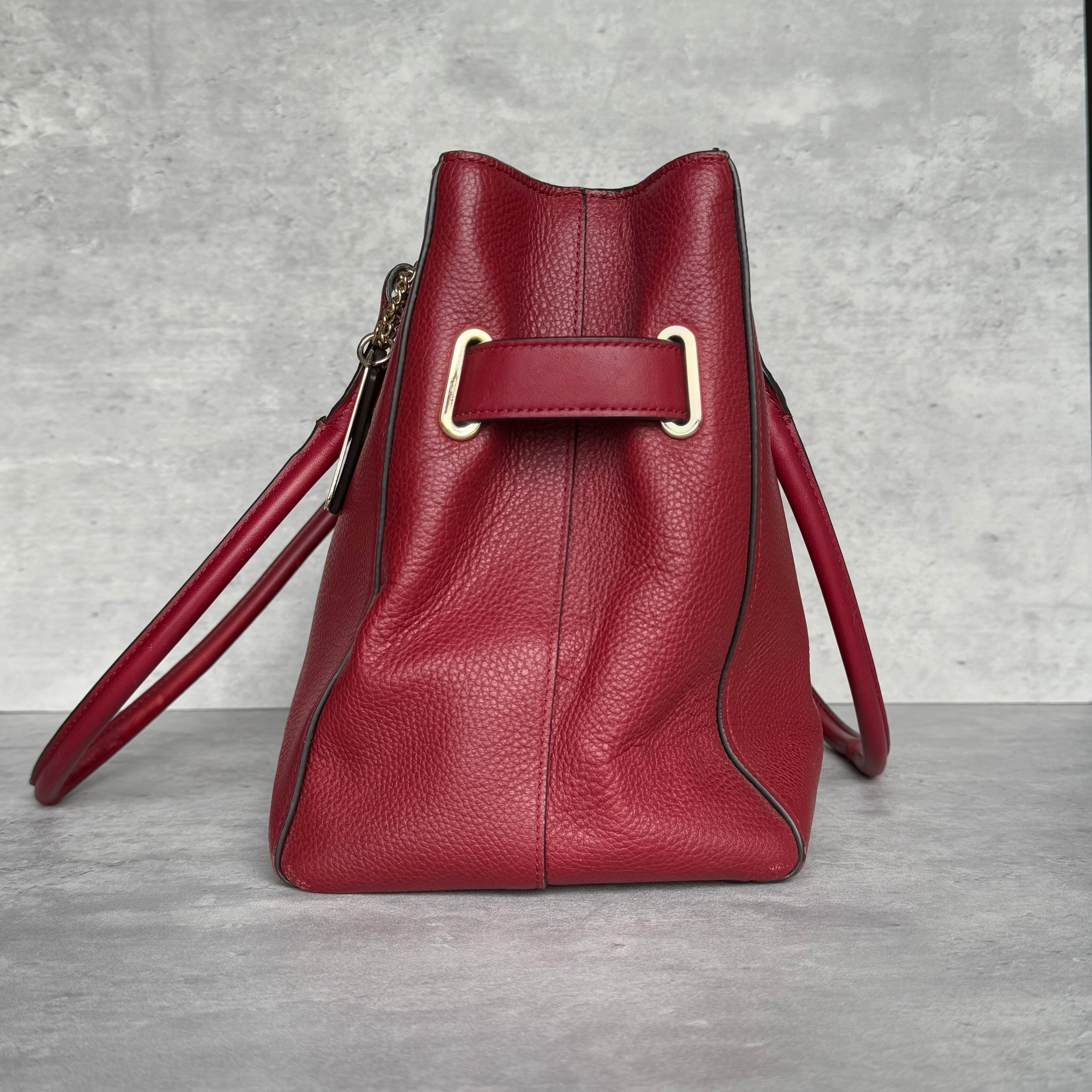 Coach Swagger Carryall Handbag Burgundy