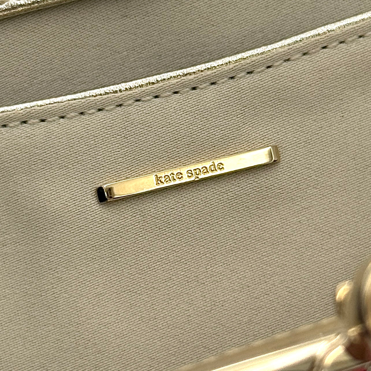 Kate Spade 2Way Clutch Bag Red/Gold