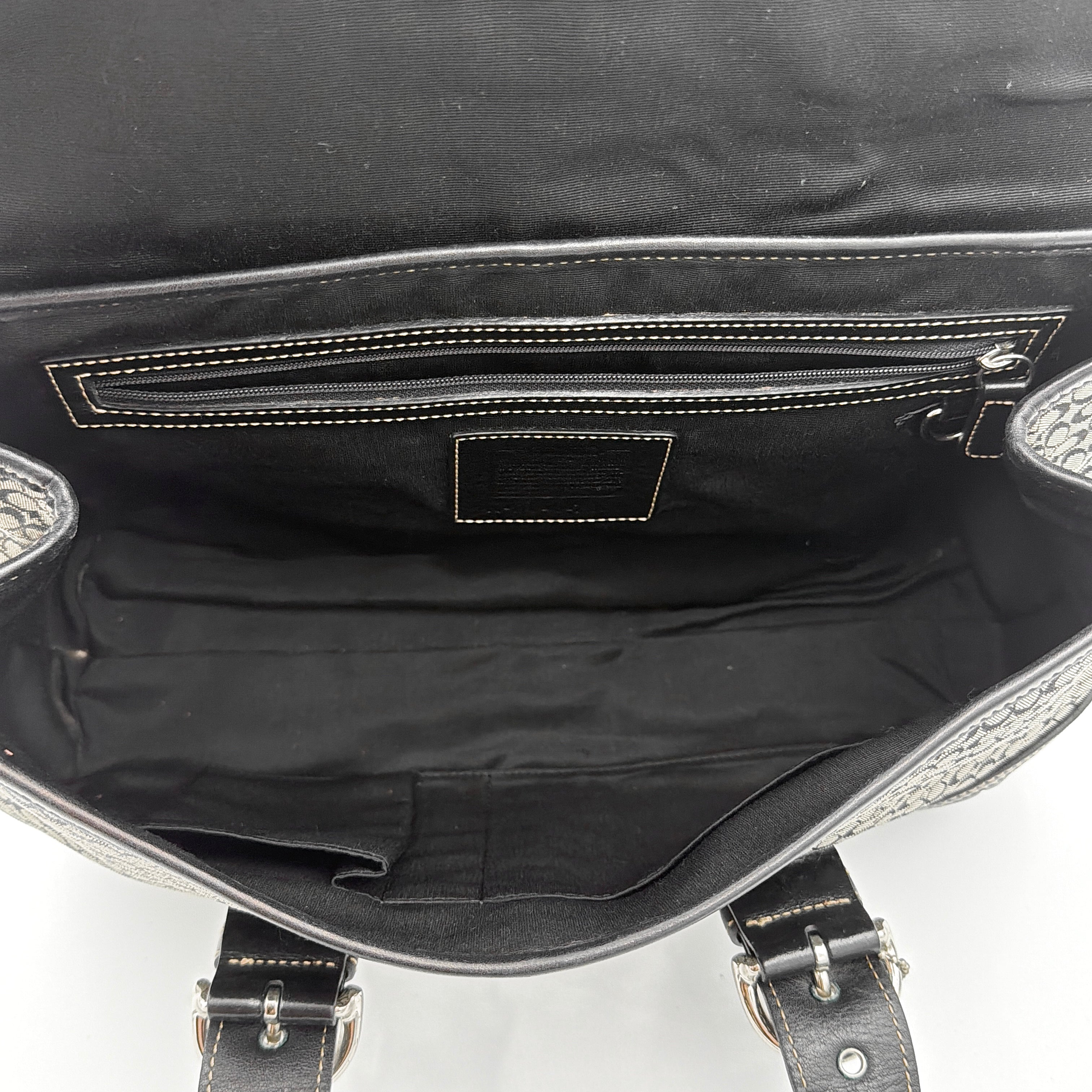 Coach Y2K Signature Soho Hampton Satchel Shoulder Bag Grey/Black