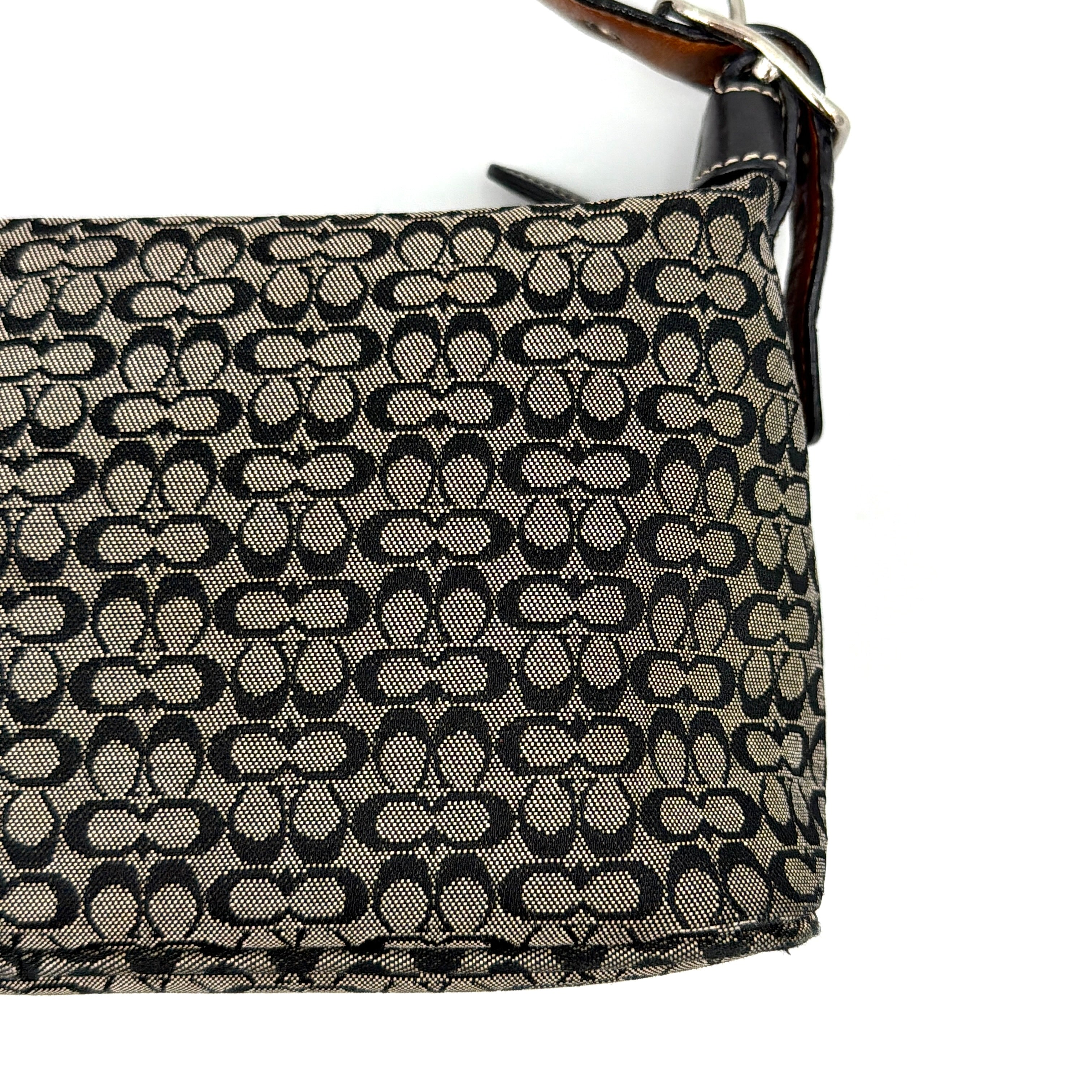 Coach Signature Hobo Shoulder Bag Grey/Black