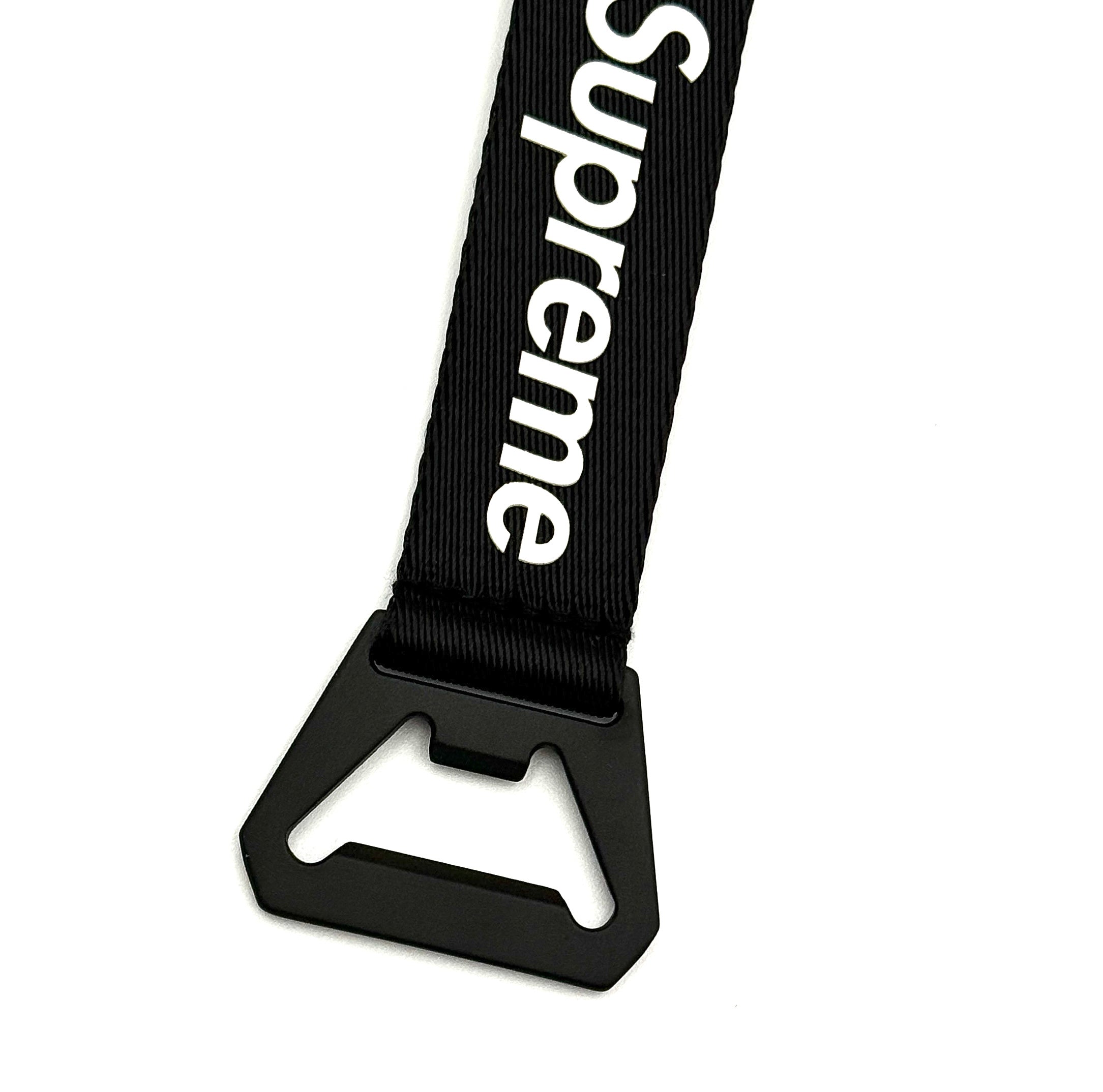 Supreme Bottle Opener Webbing Keychain Black