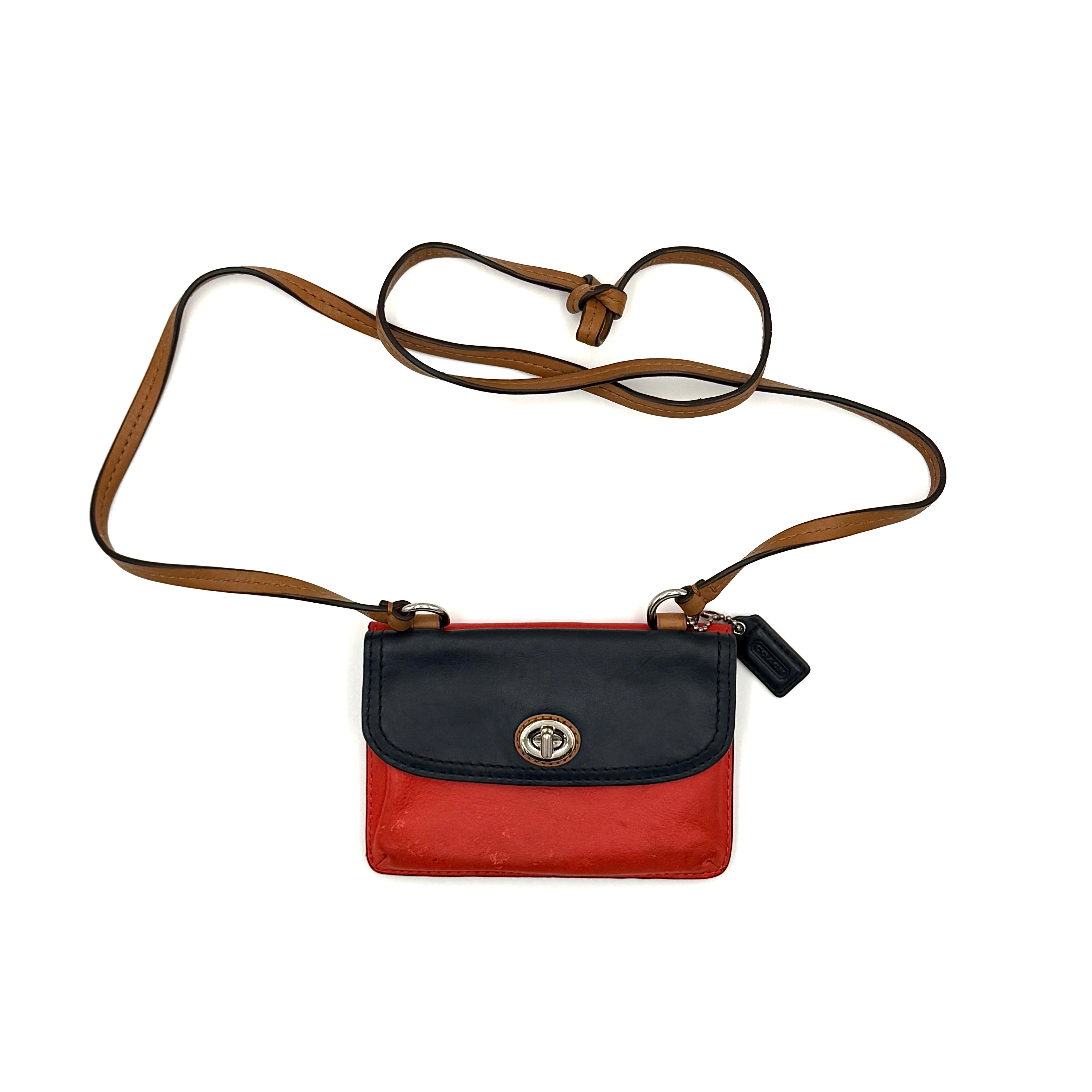 Coach Park Dylan Mini Colorblock Crossbody Bag Red/Navy