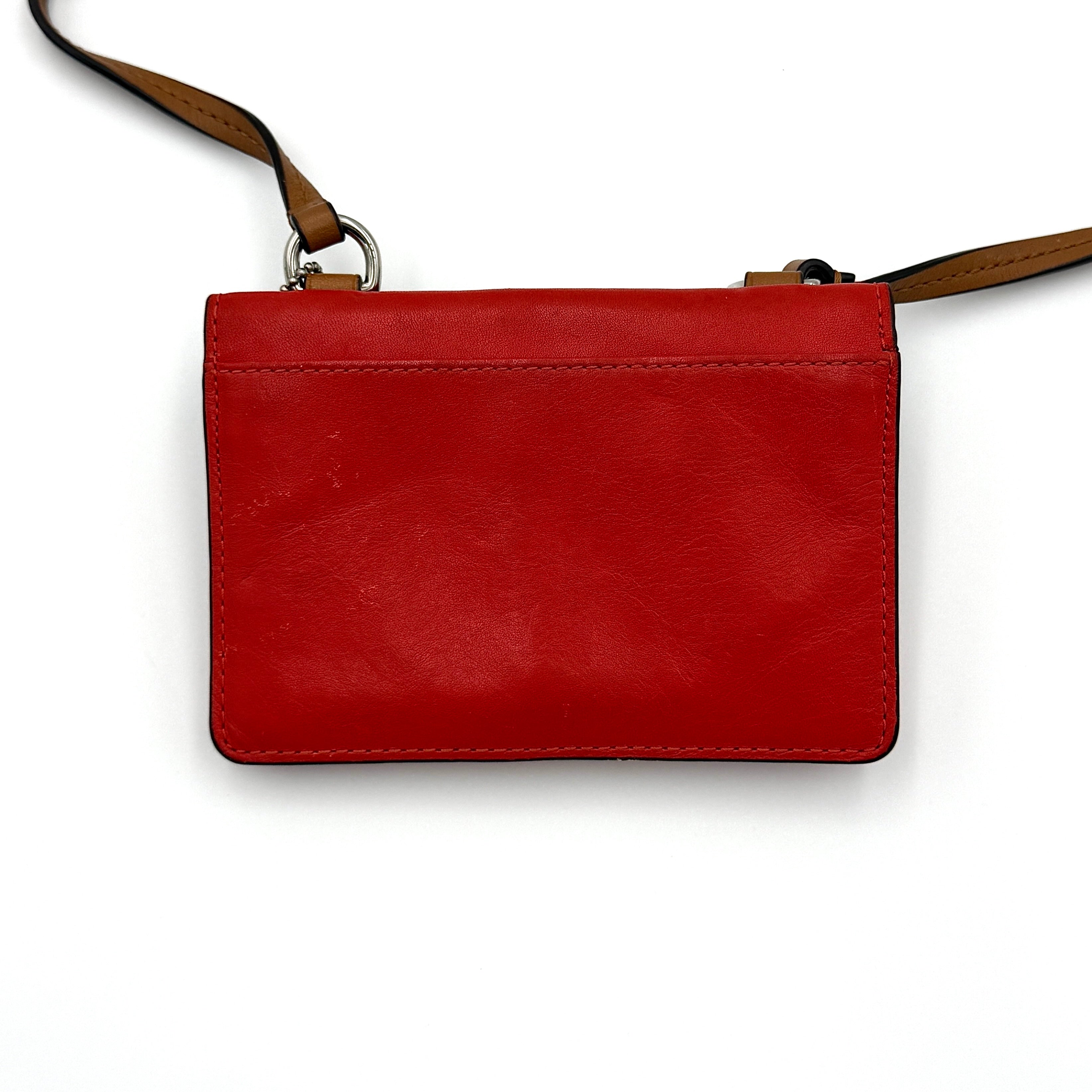 Coach Park Dylan Mini Colorblock Crossbody Bag Red/Navy