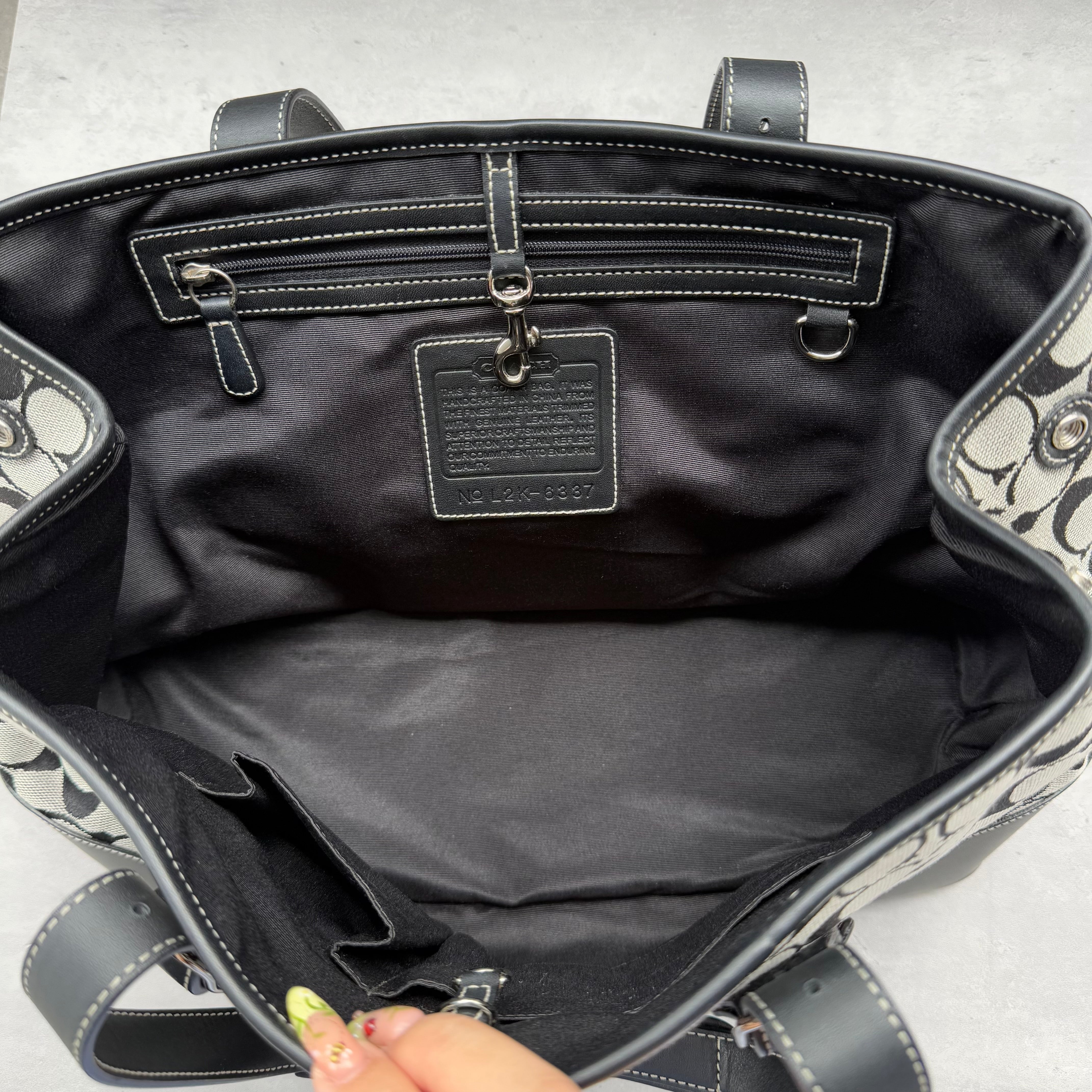 Coach Signature Canvas Tote Bag Grey/Black