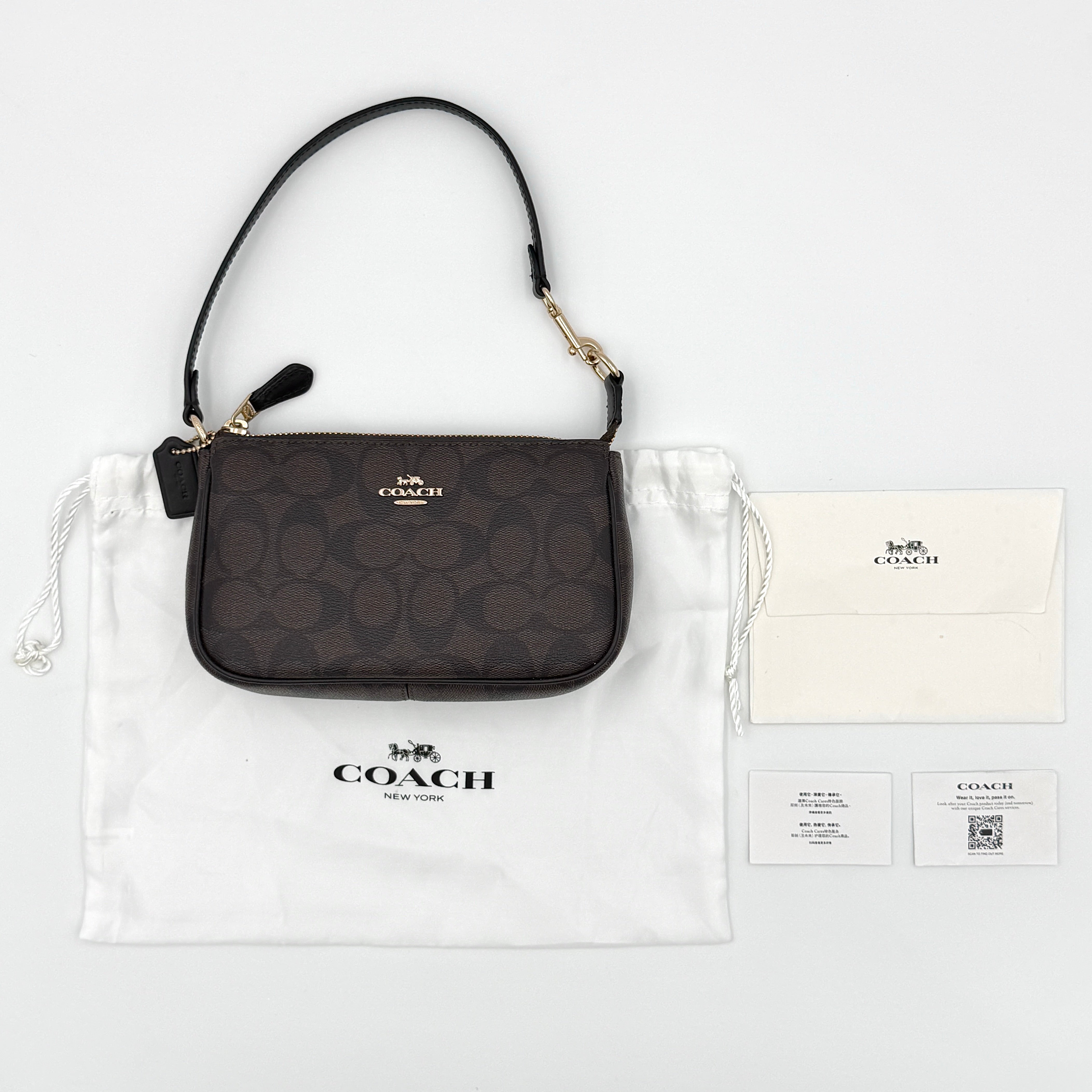 Coach Signature Nolita 19 Shoulder Bag Brown/Black