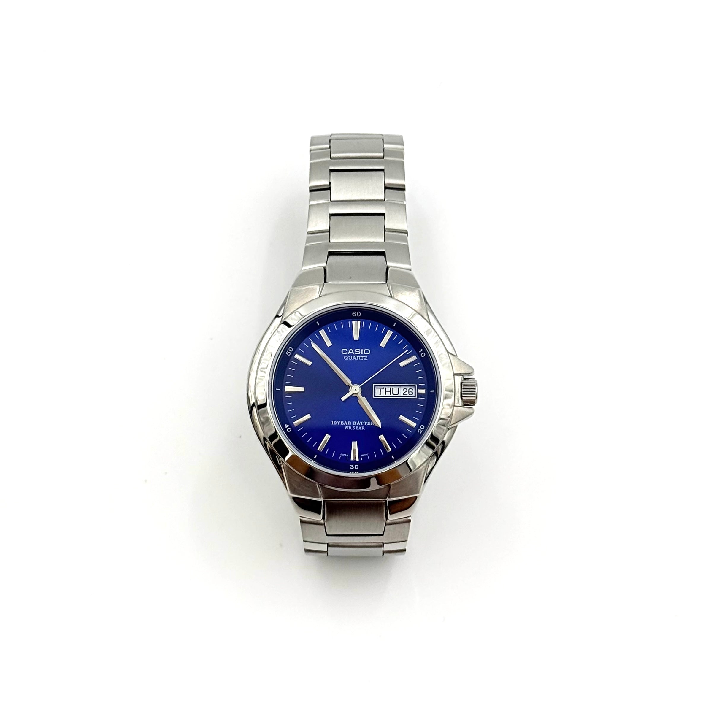 Casio MTP-1228DJ Blue Dial Stainless Steel Watch