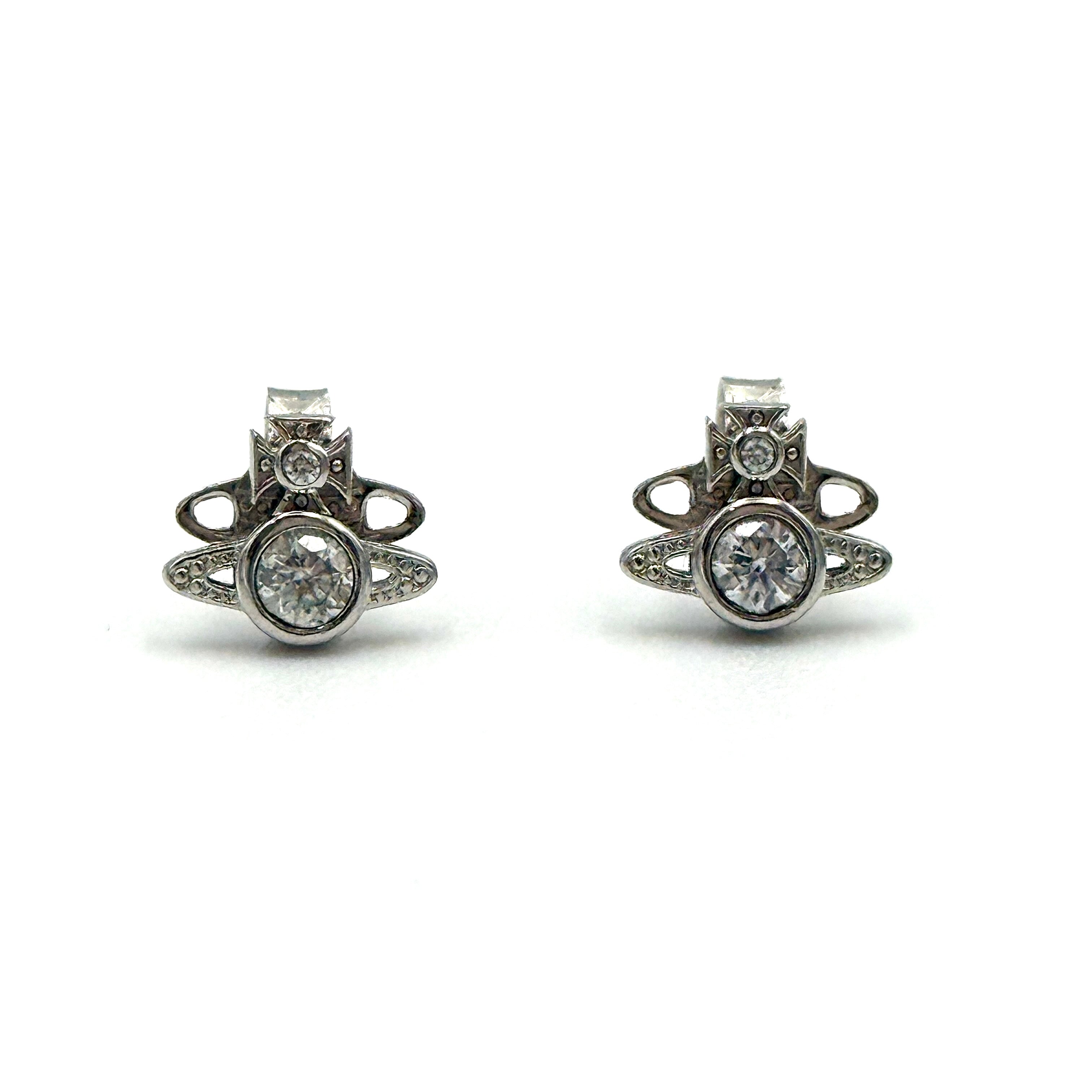 Vivienne Westwood London Orb Crystal Stud Earrings