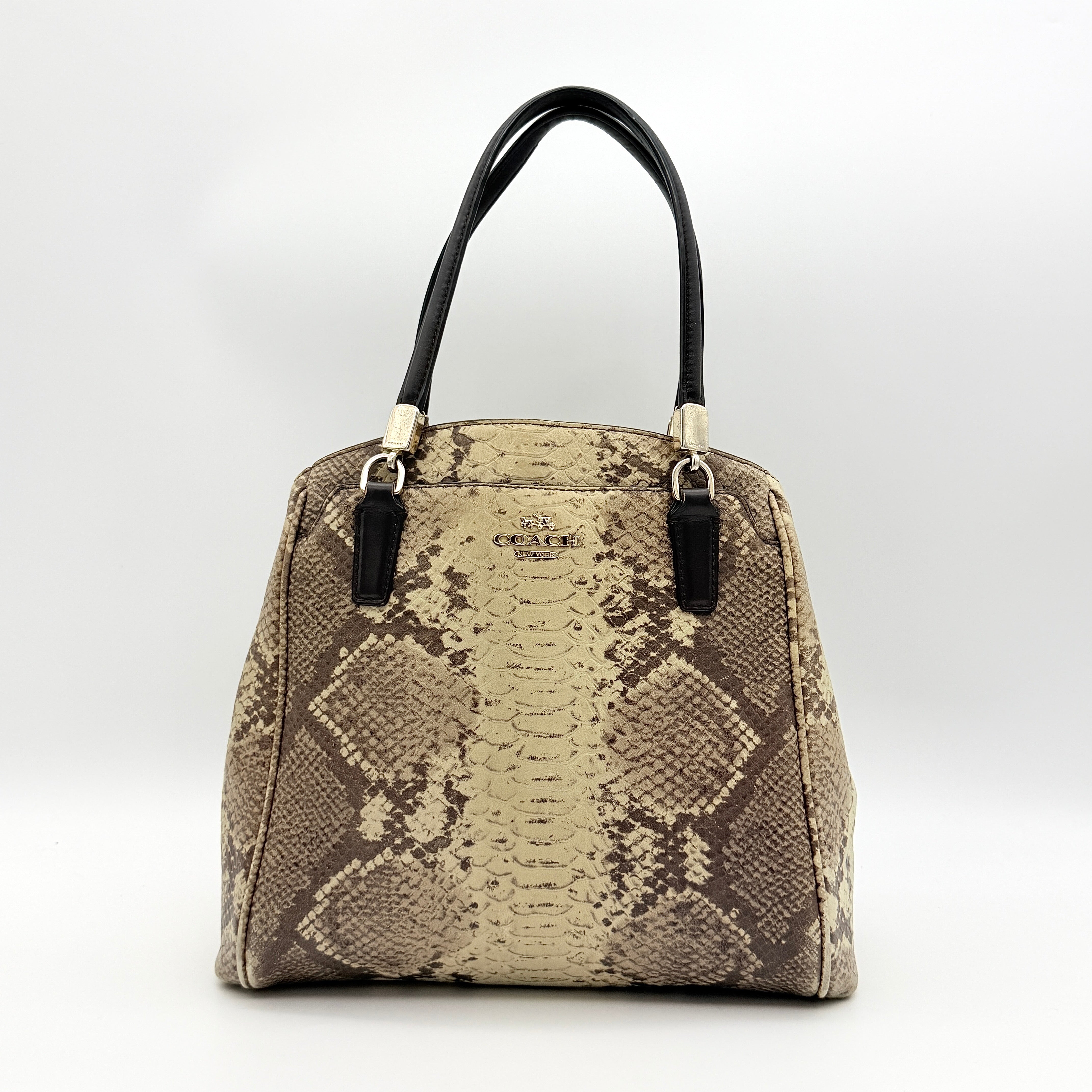 Coach Minetta Python Leather Shoulder Bag