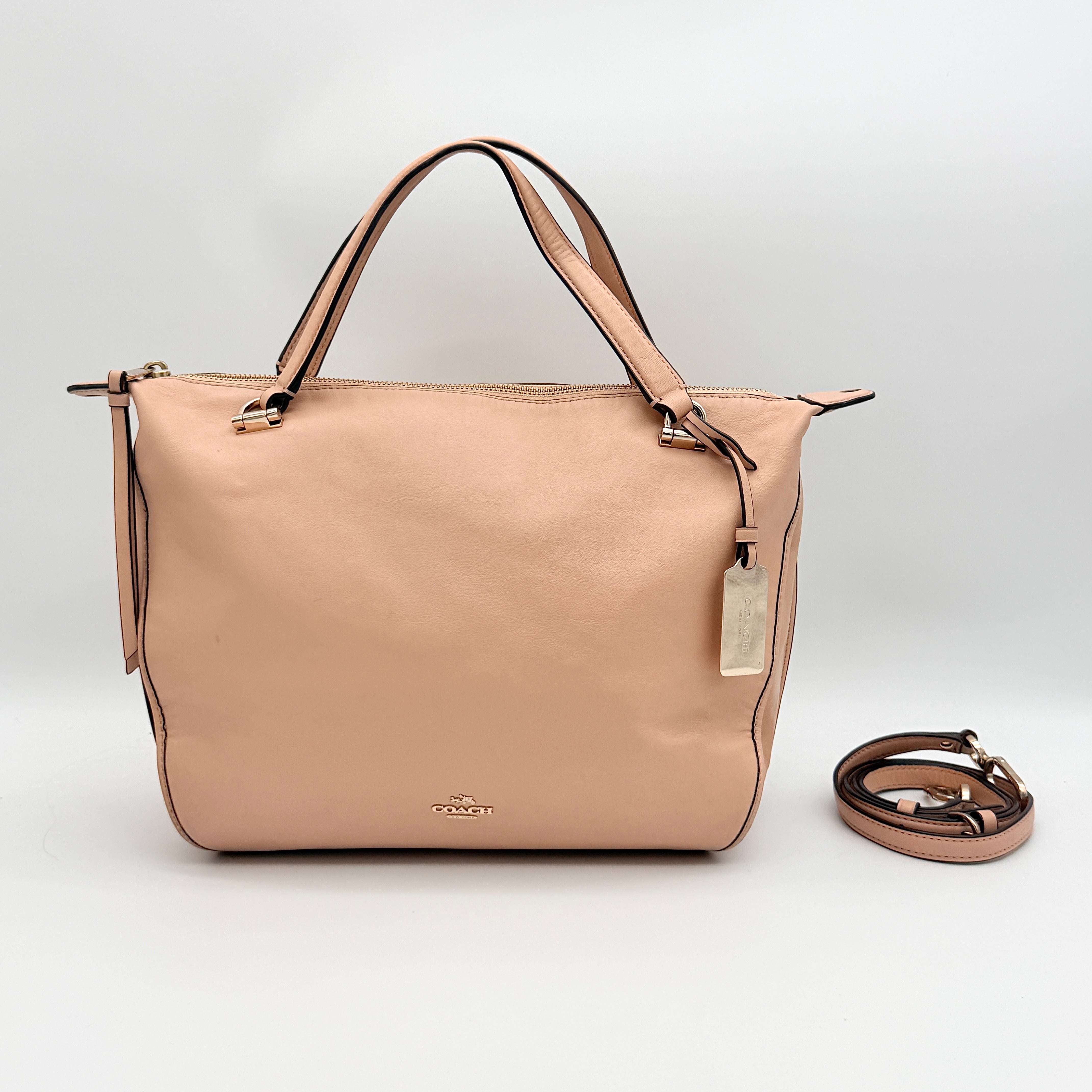 Coach 2Way Madison Smythe Satchel Shoulder Bag Pink