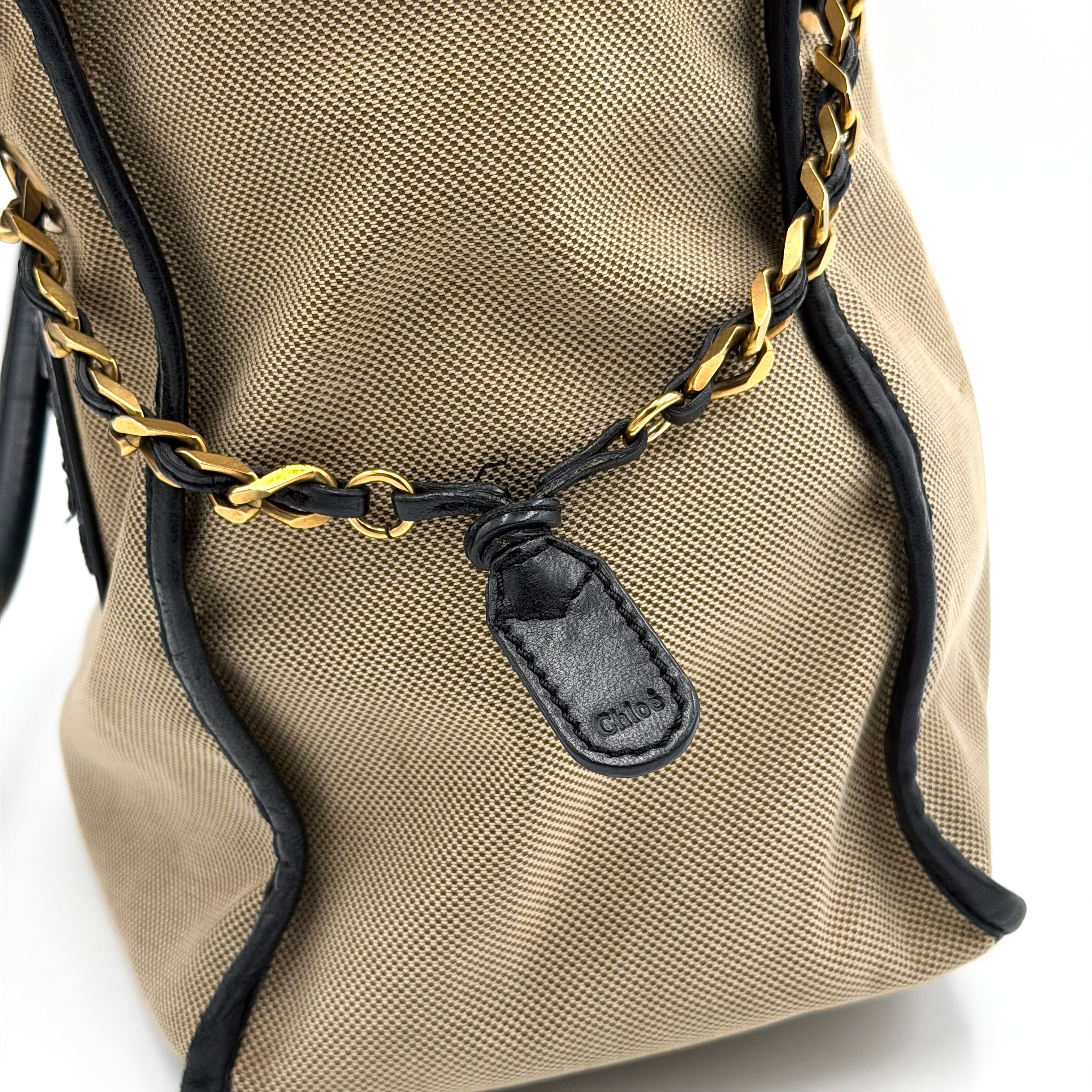 Chloe Harley Handbag Beige/Black