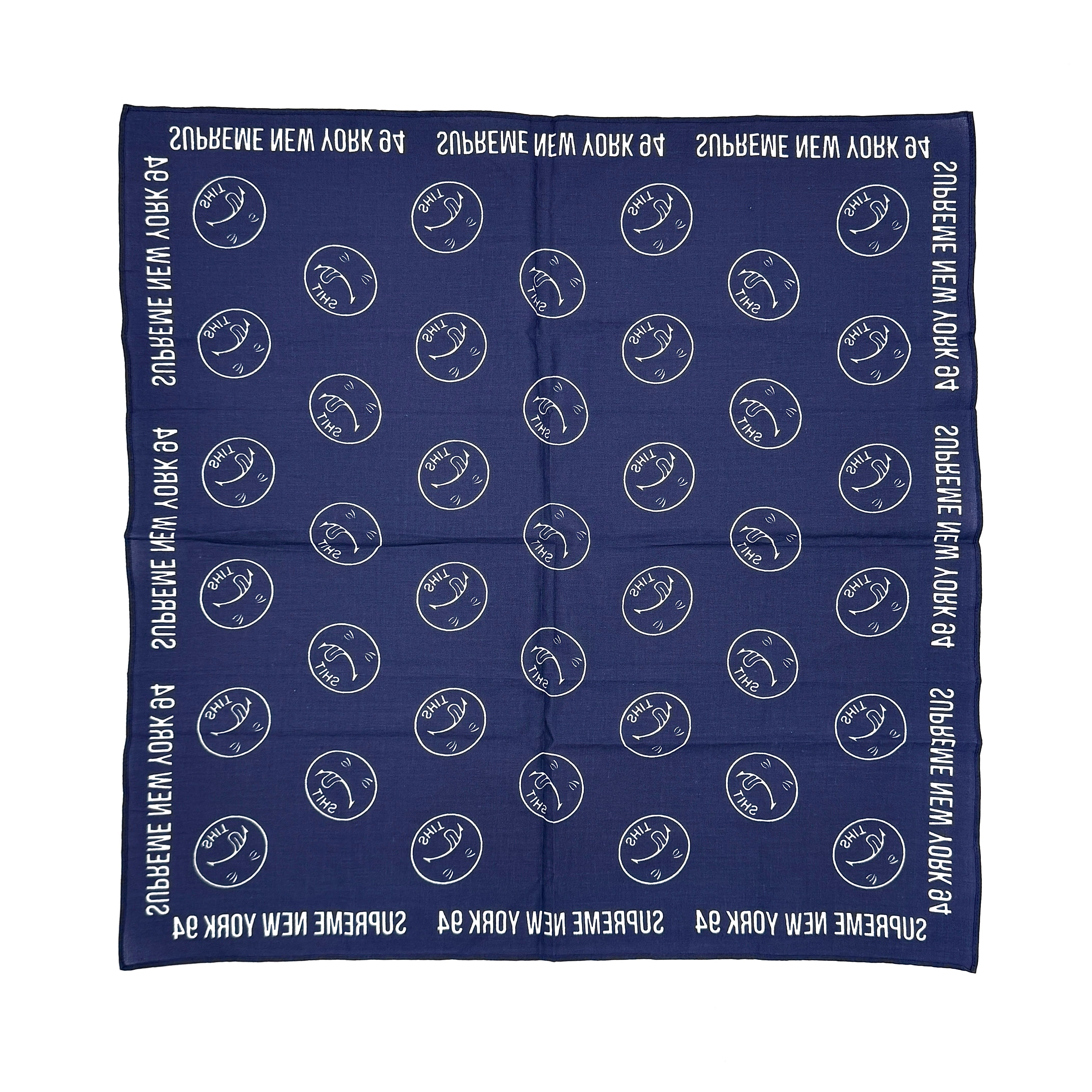 Supreme New York 94 Shit Bandana Navy Blue