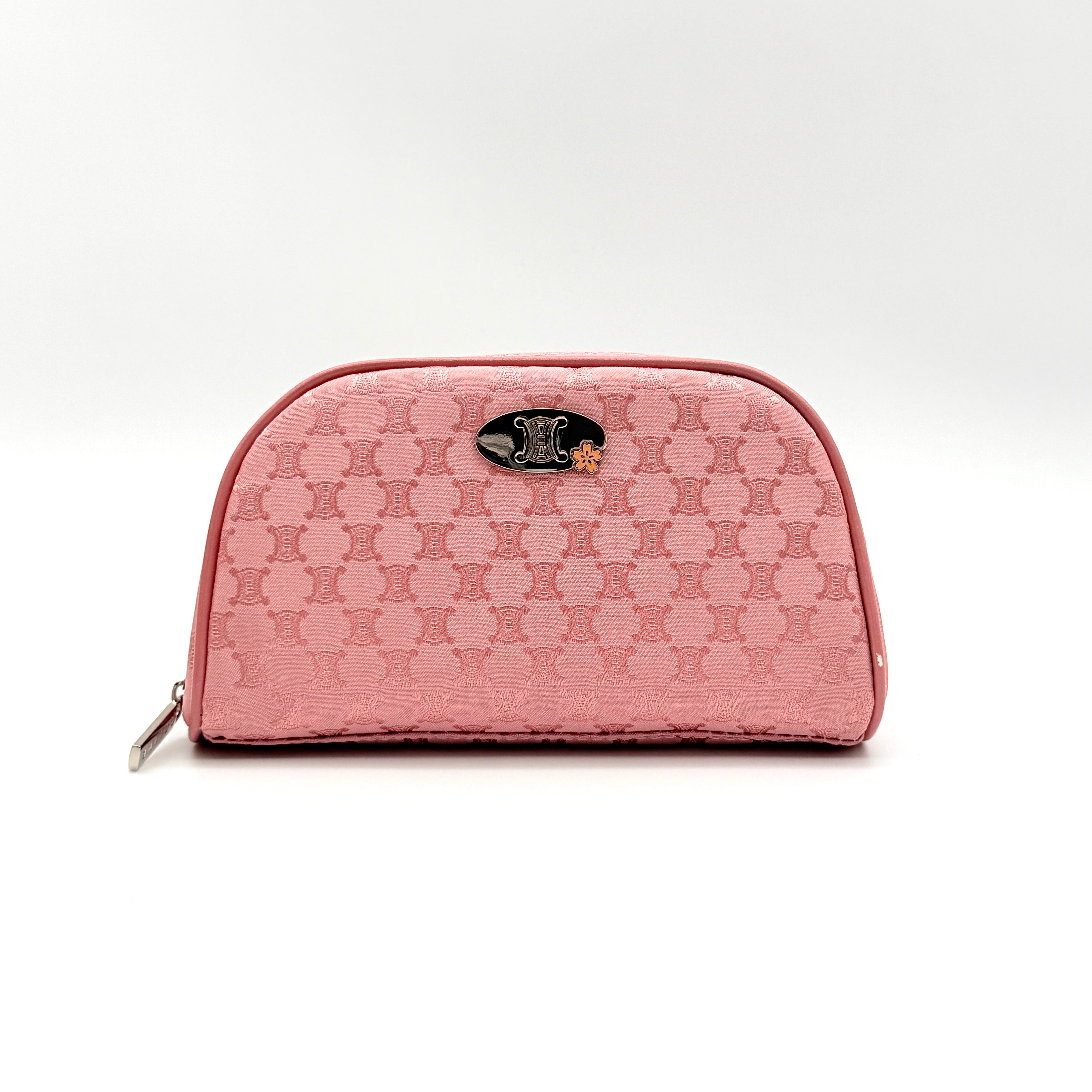 Celine Triomphe Monogram Pouch Set Pink (with Macadam Sakura Towel Handkerchief)