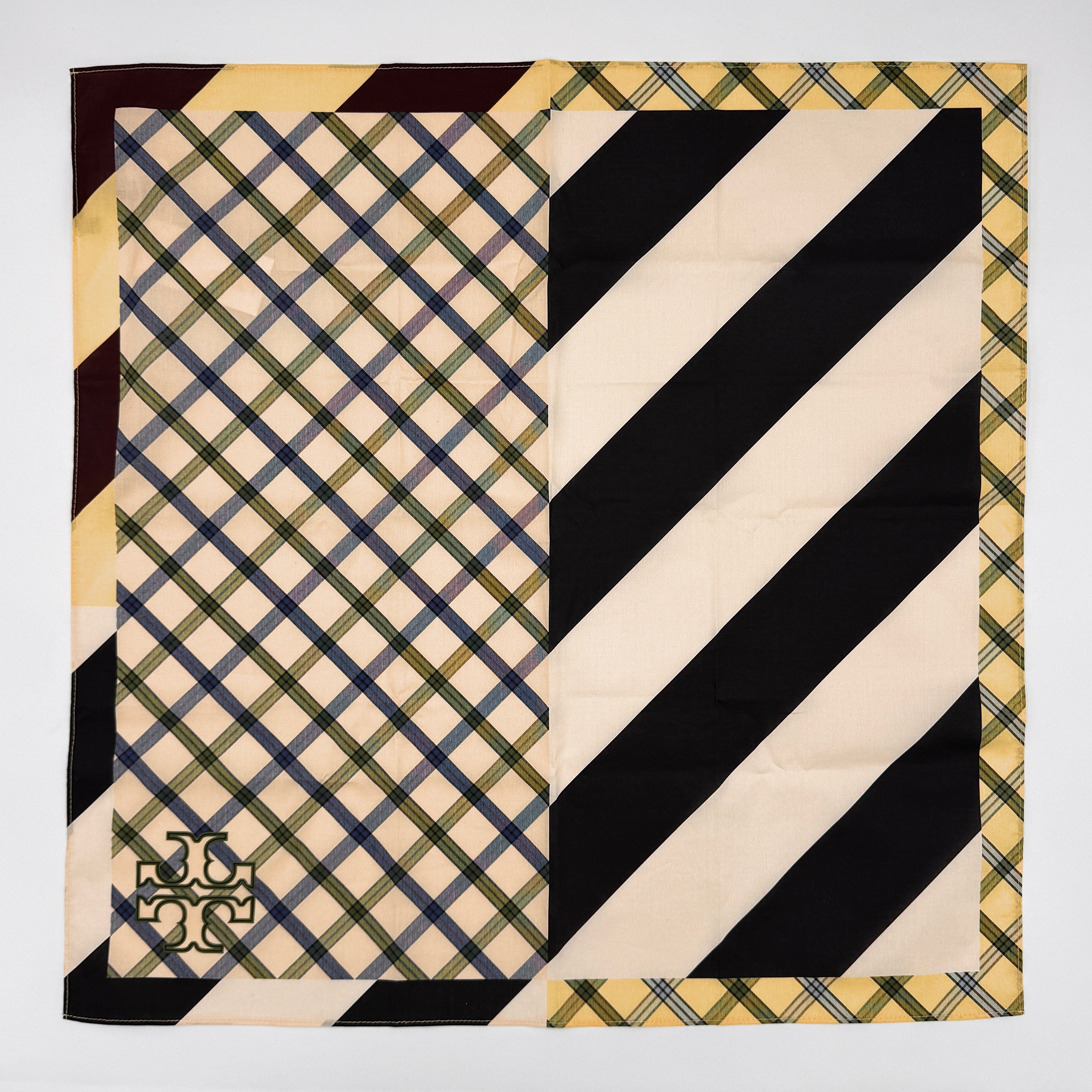 Tory Burch Plaid Pattern Scarf Multicolor
