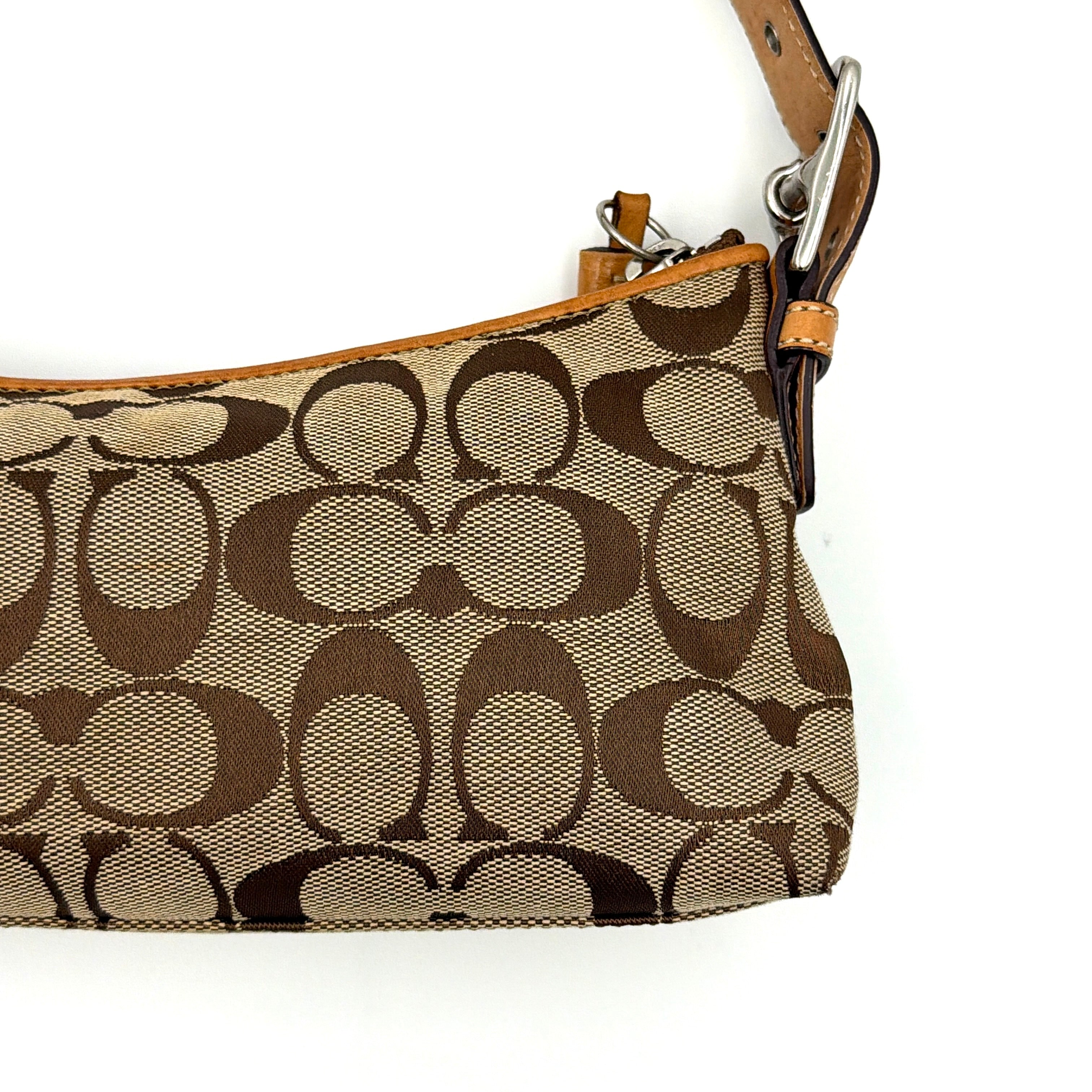 Coach Y2K Hamptons Demi Baguette Shoulder Bag Beige