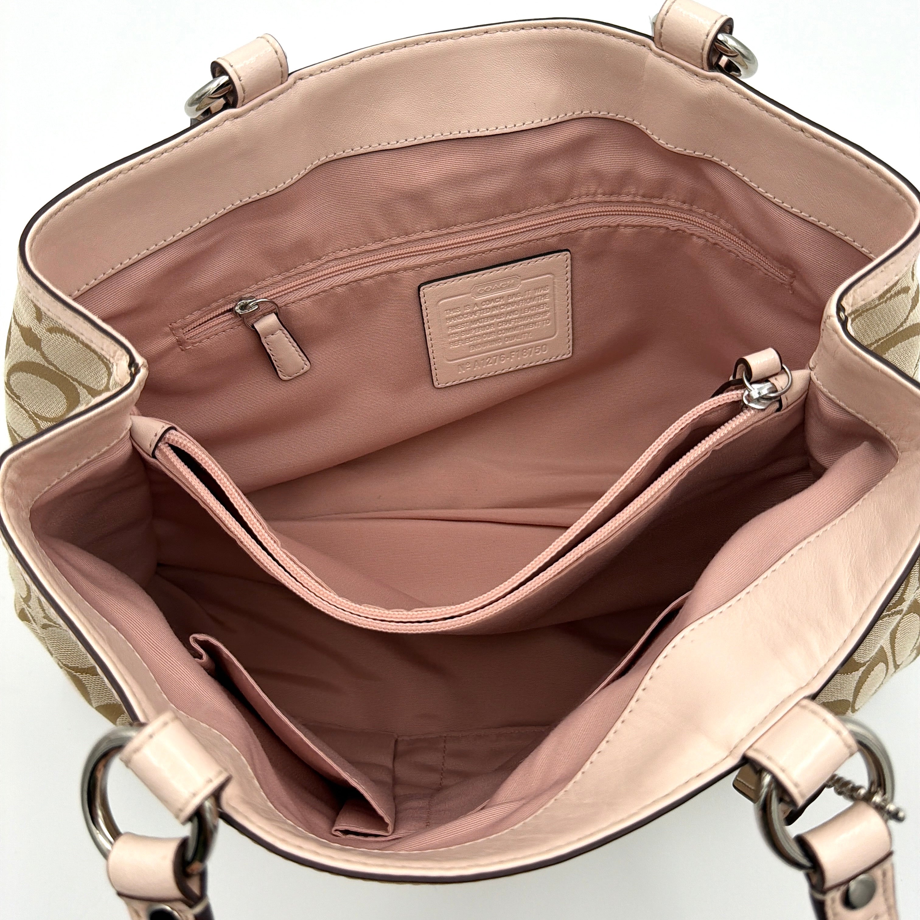 Coach Y2K Signature Soho East West Shoulder Bag Beige/Baby Pink