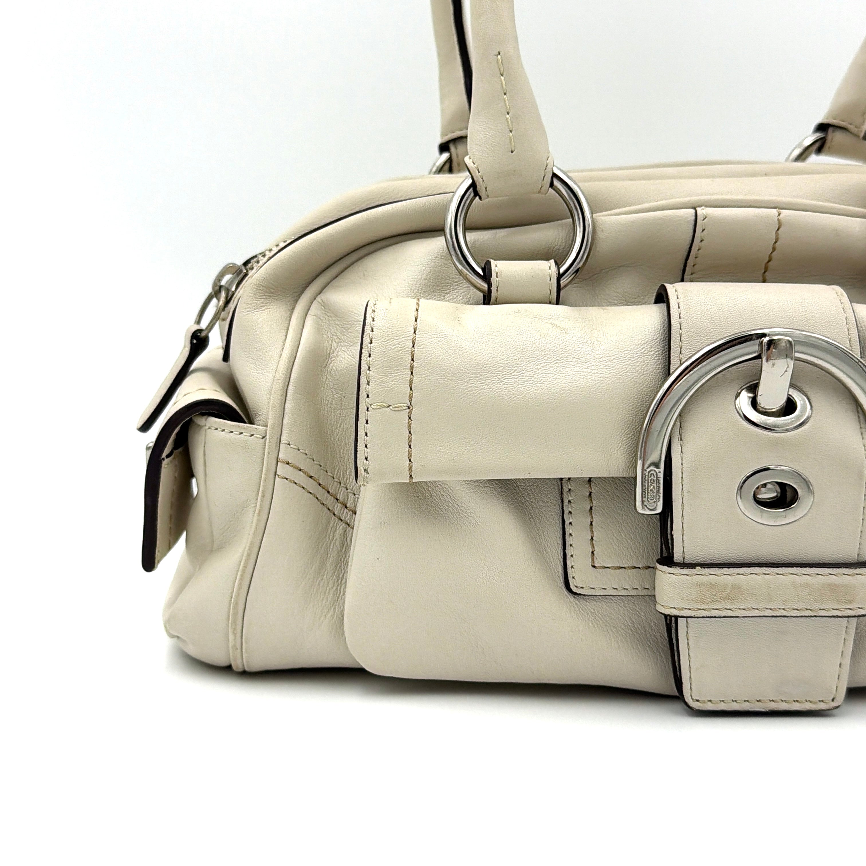 Coach Y2K Soho Boston Bowler Handbag Ivory