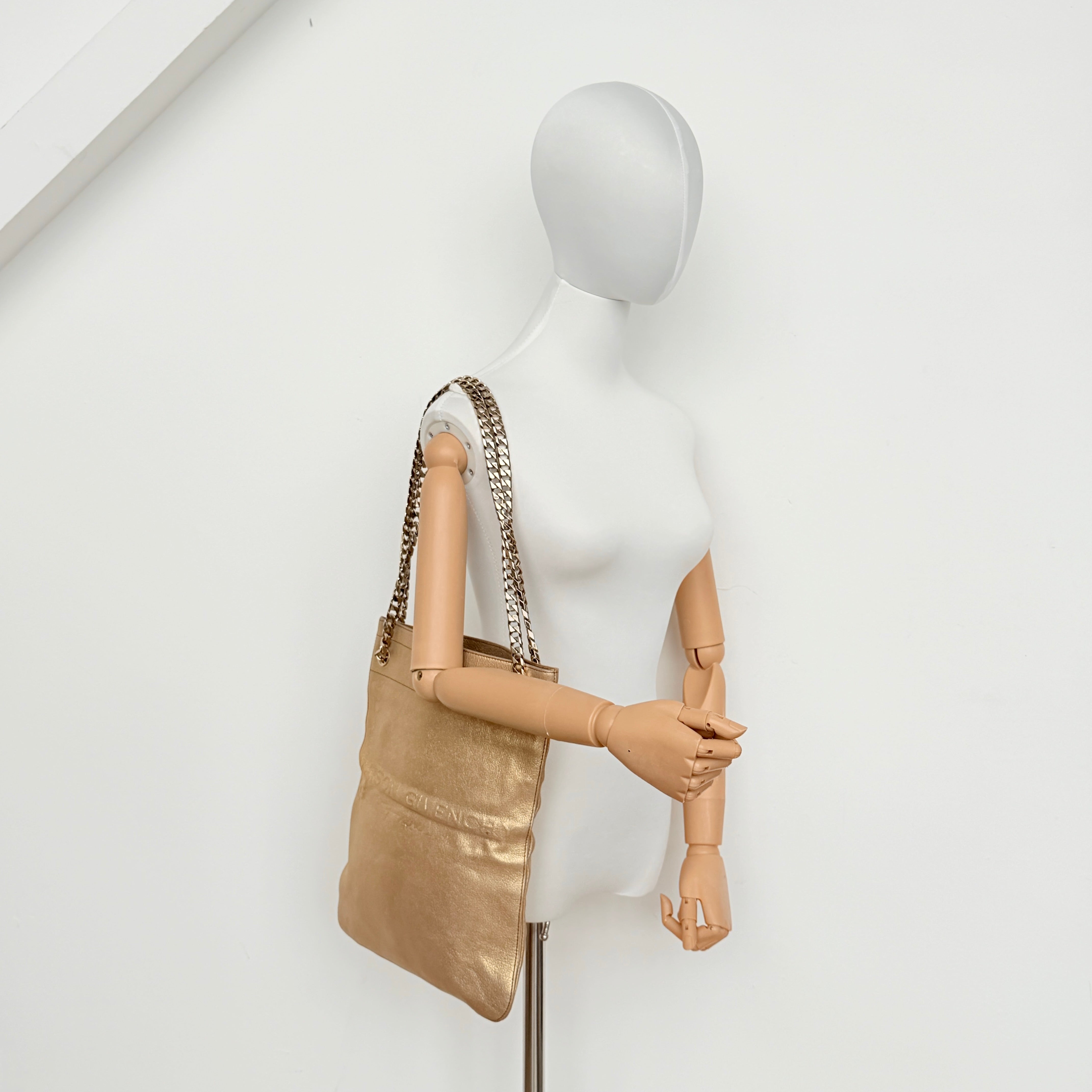 Givenchy Chain Shoulder Bag Metallic Gold