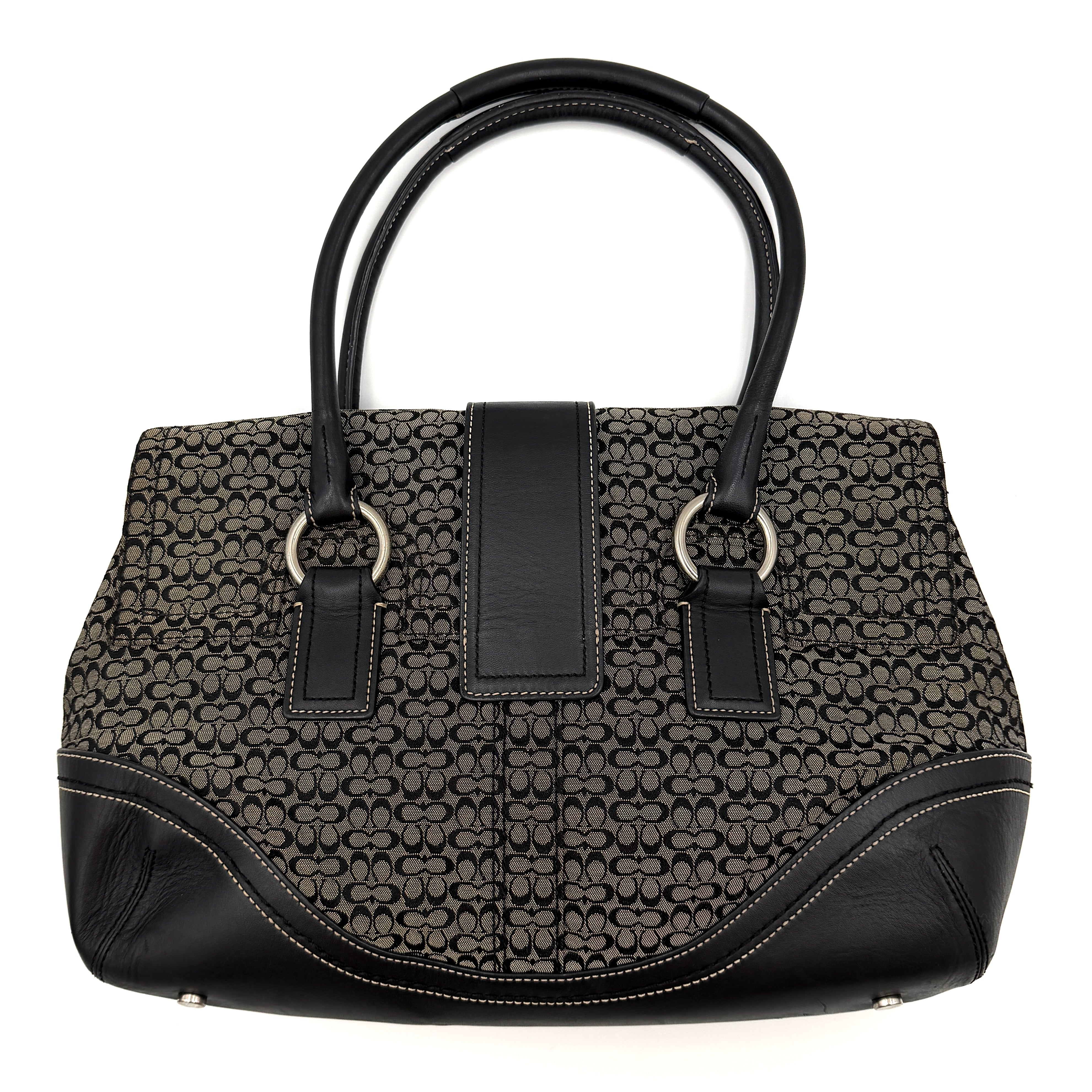 Coach Y2K Soho Shoulder Bag Grey/Black (With Charms)
