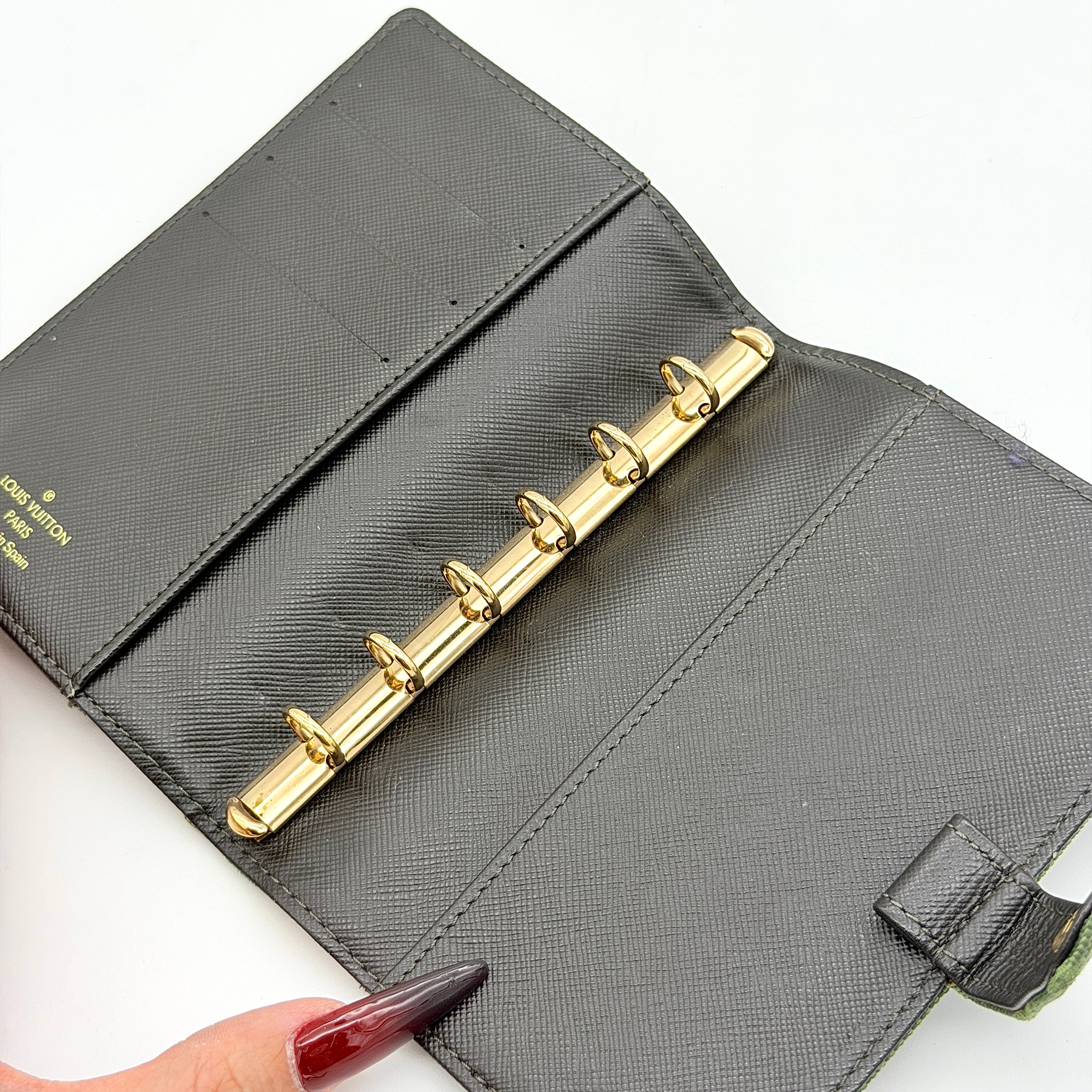 Louis Vuitton Monogram Mini Lin Agenda Planner Green