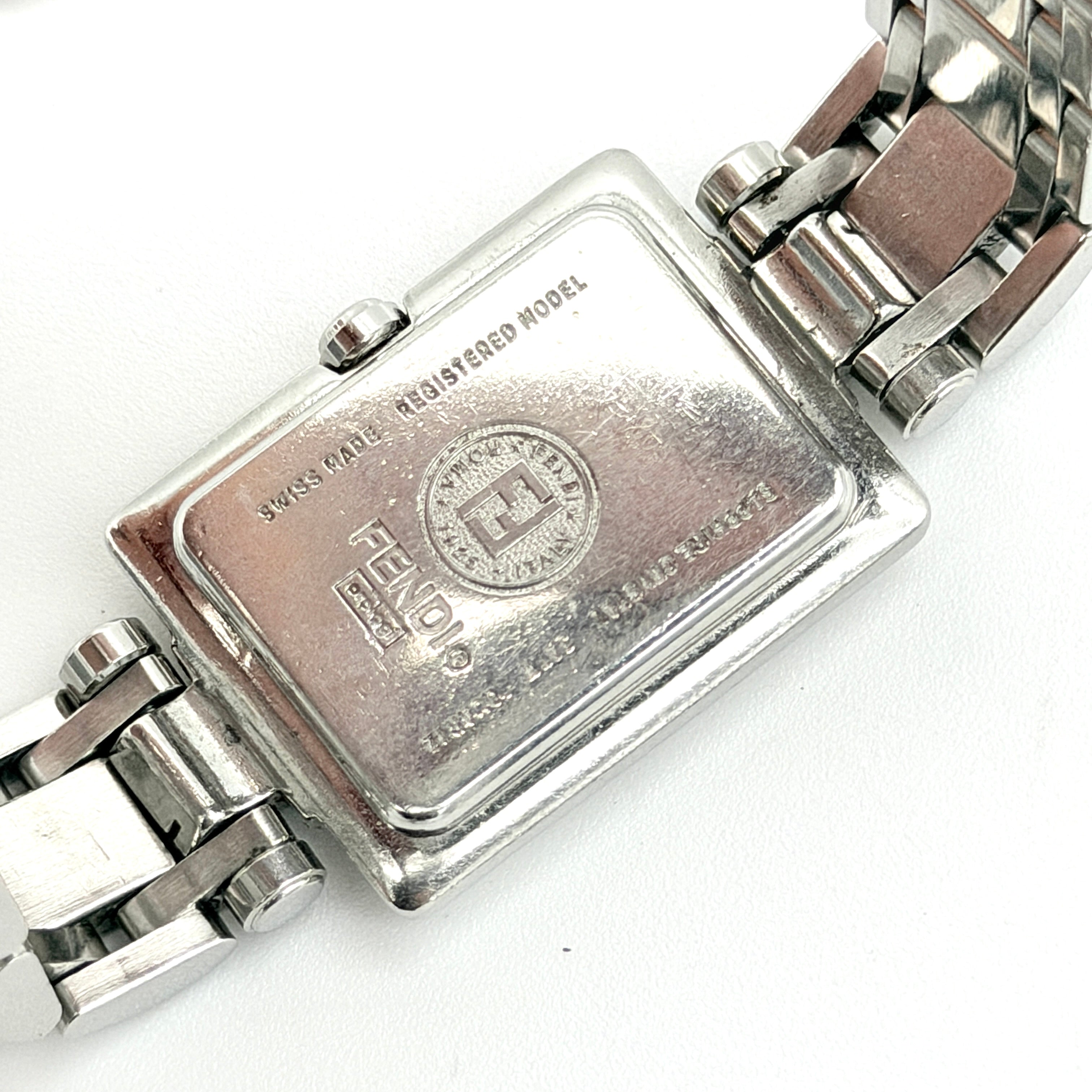 Fendi FF Zucca 710L Black Dial Stainless Steel Watch
