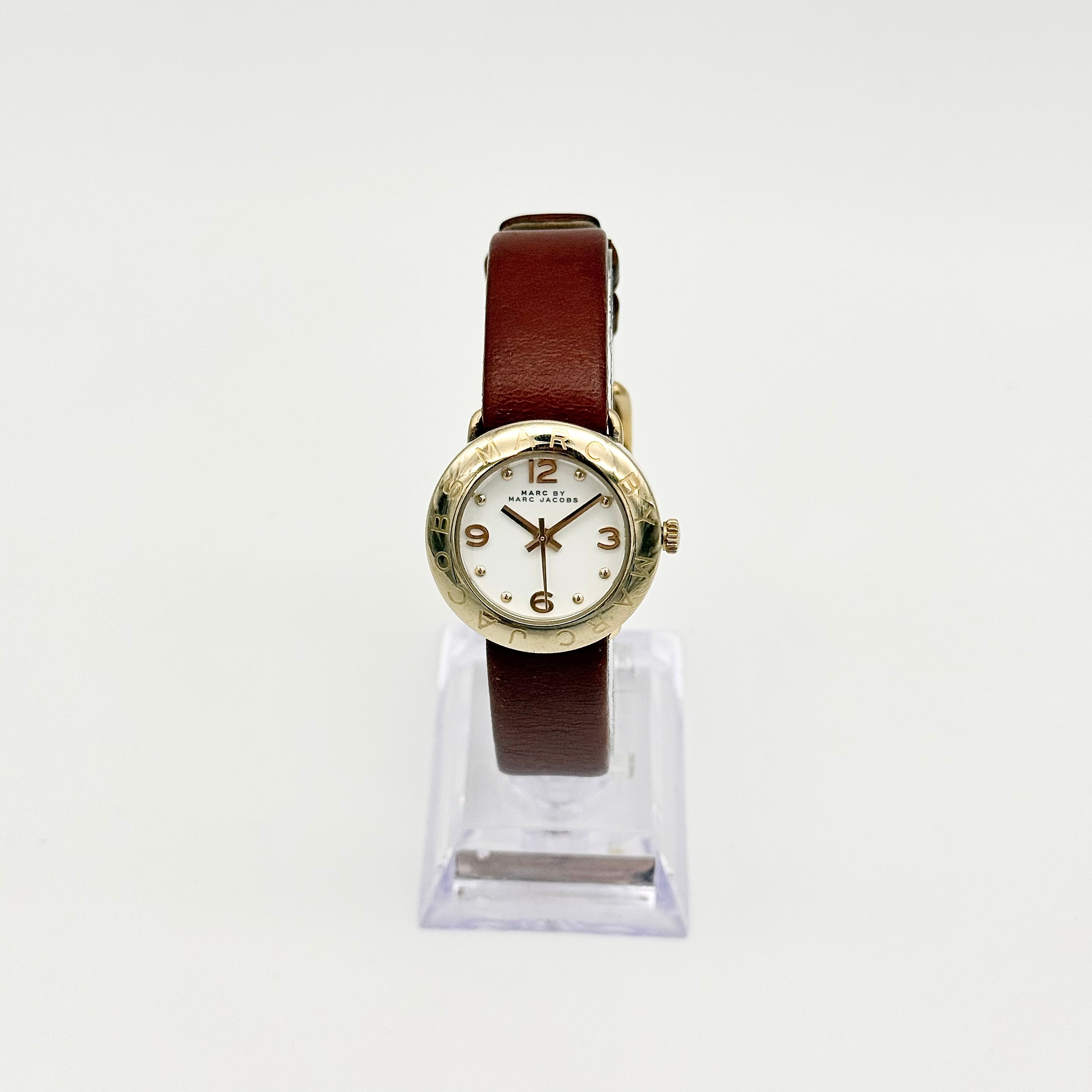 Marc by Marc Jacobs Amy White Dial Watch Gold/Brown