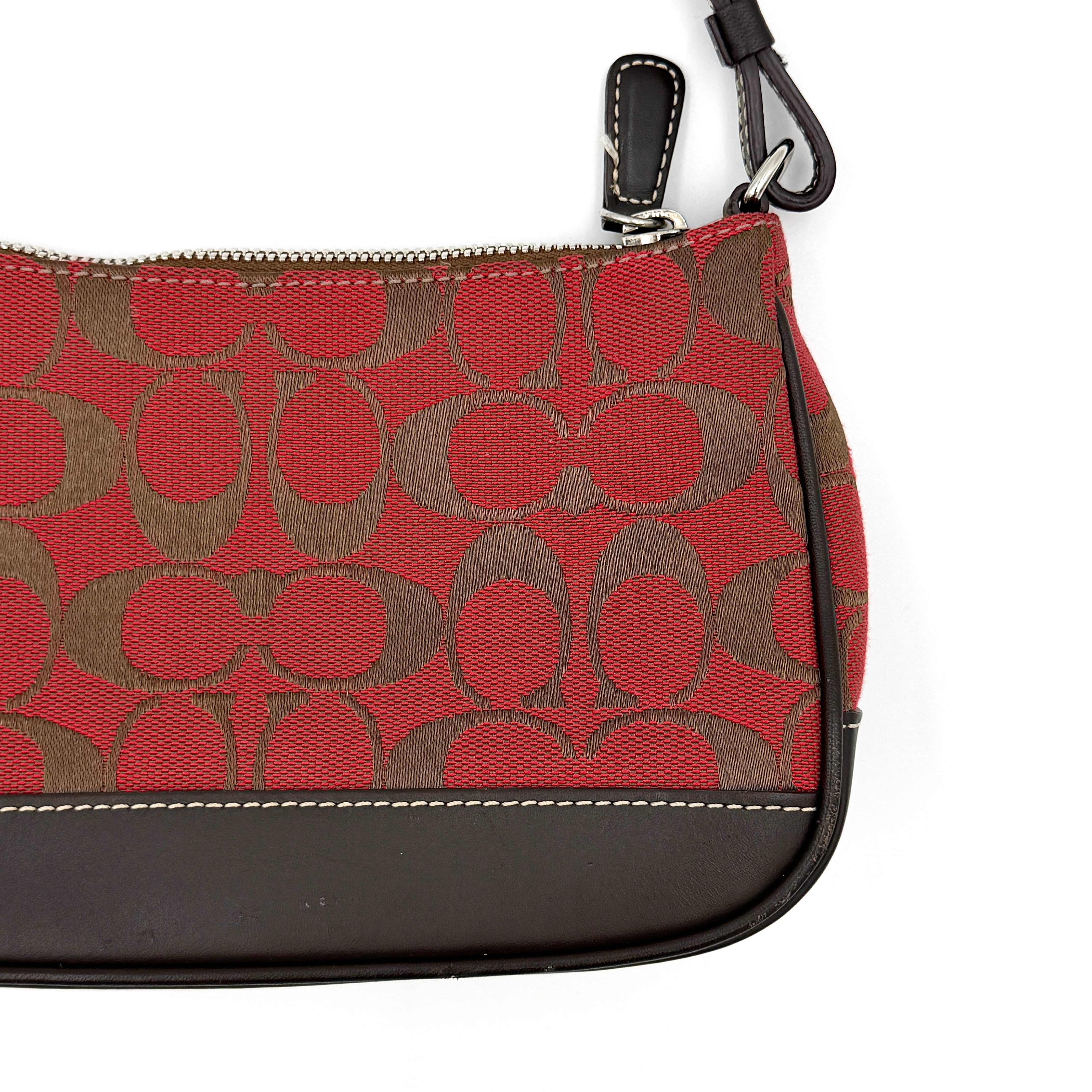 Coach Y2K Demi Shoulder Bag Red/Brown