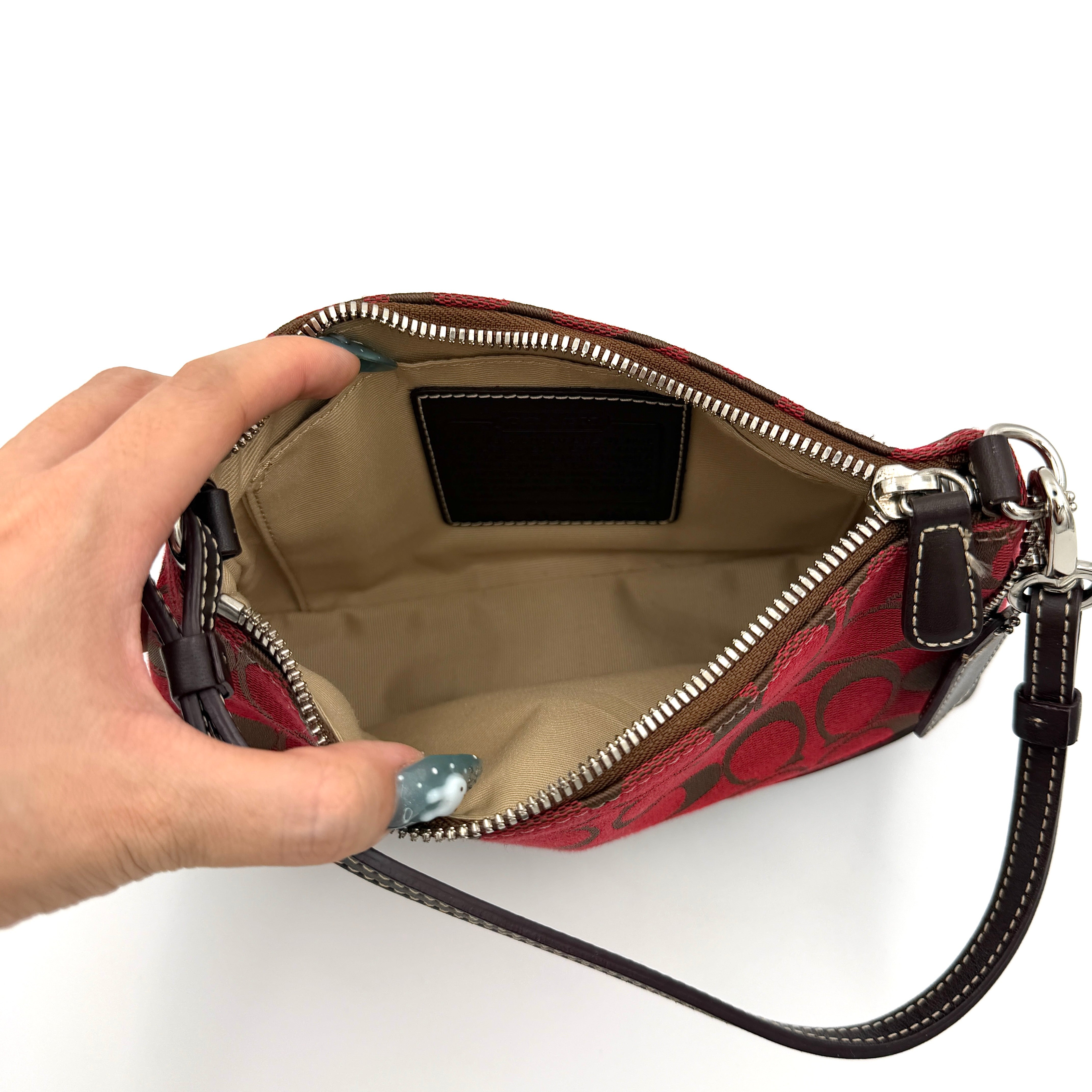 Coach Y2K Demi Shoulder Bag Red/Brown