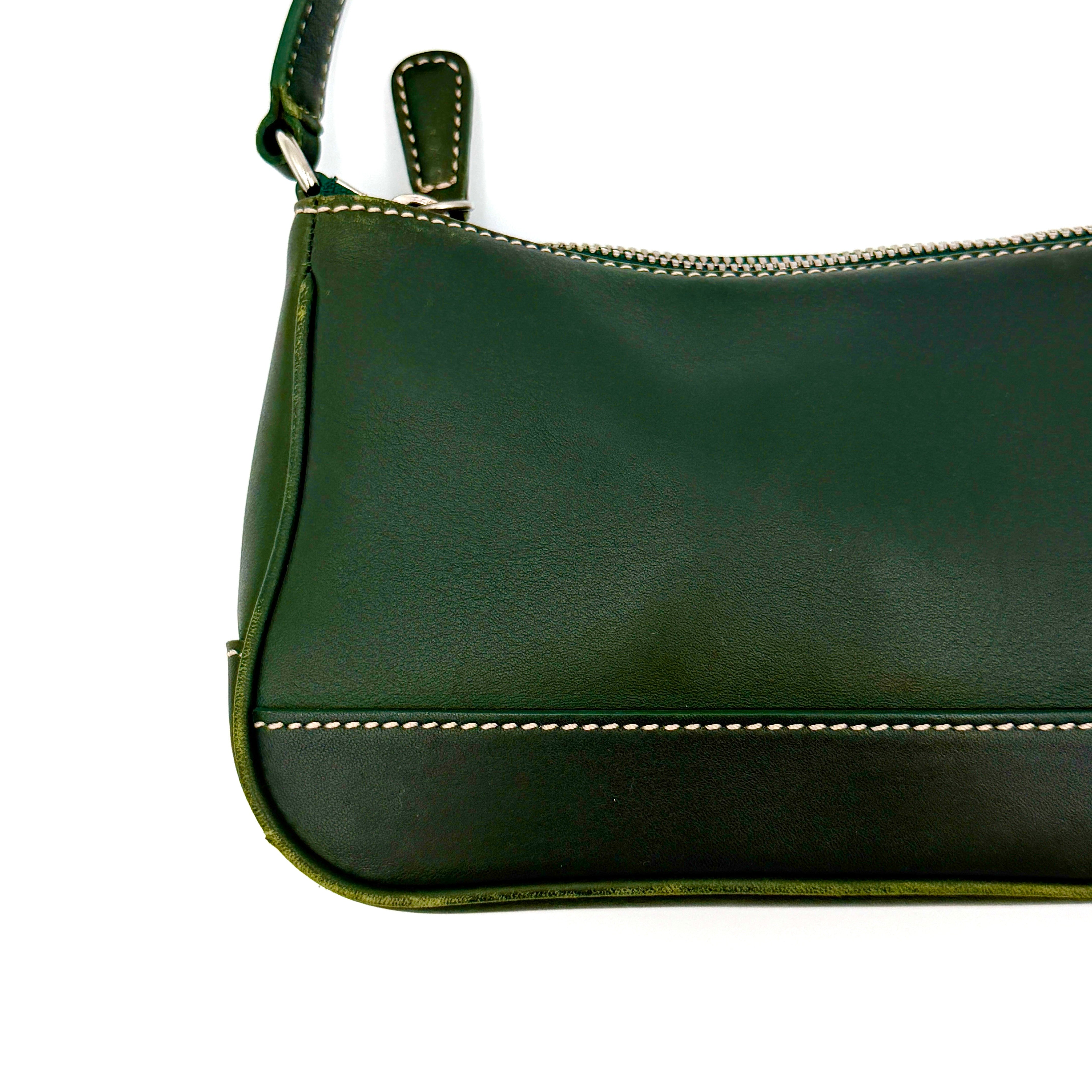 Coach Y2K Demi Leather Shoulder Bag Green