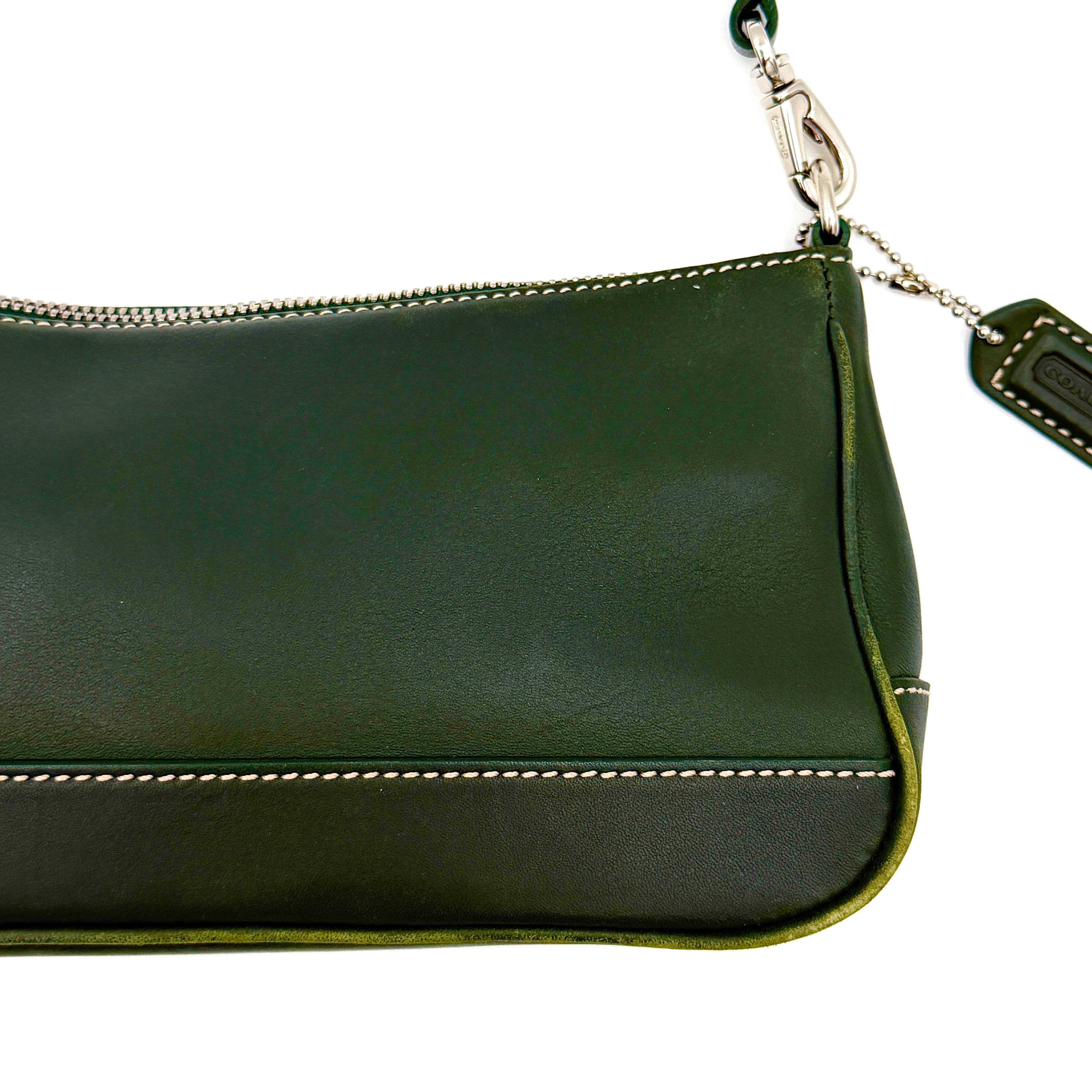 Coach Y2K Demi Leather Shoulder Bag Green