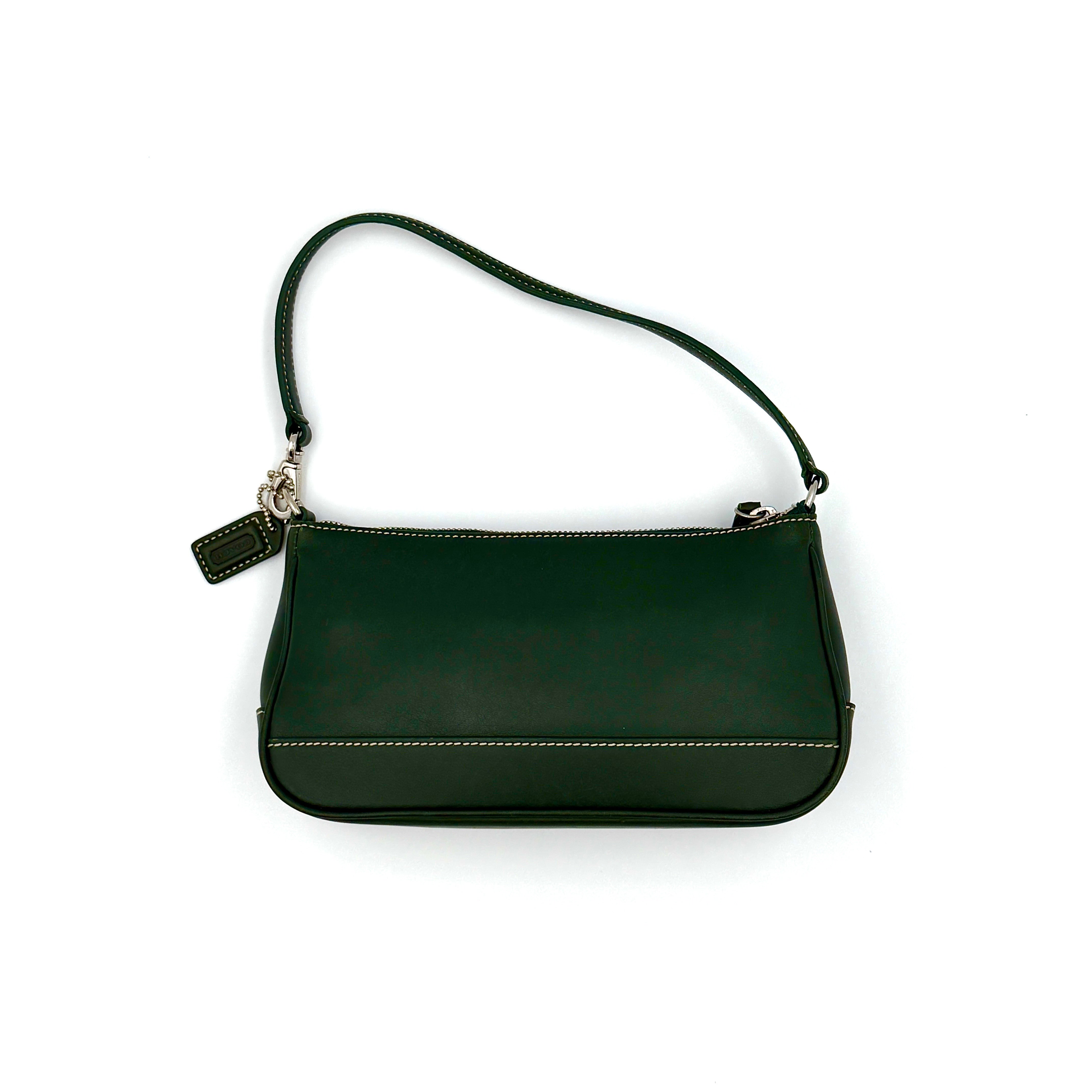Coach Y2K Demi Leather Shoulder Bag Green