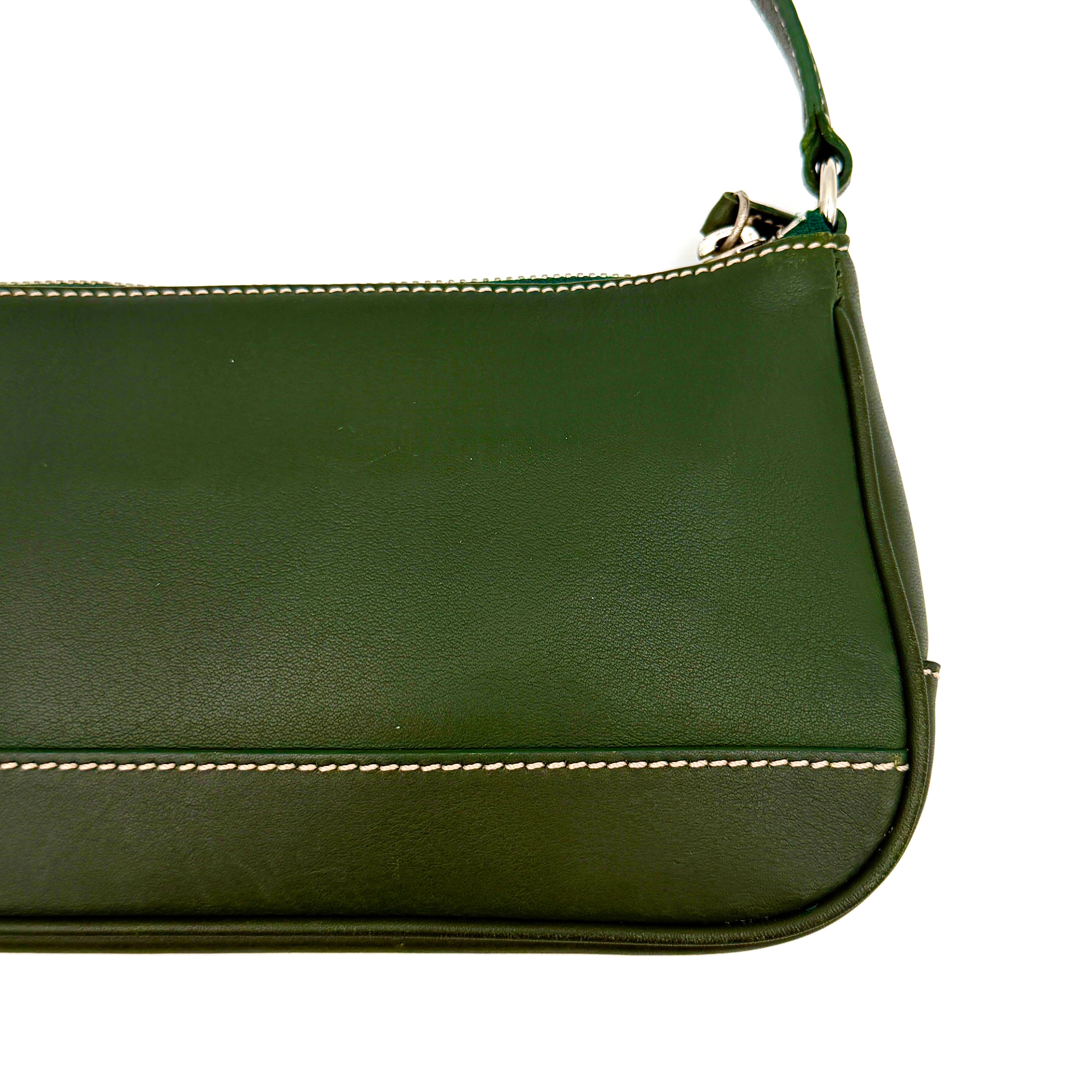 Coach Y2K Demi Leather Shoulder Bag Green