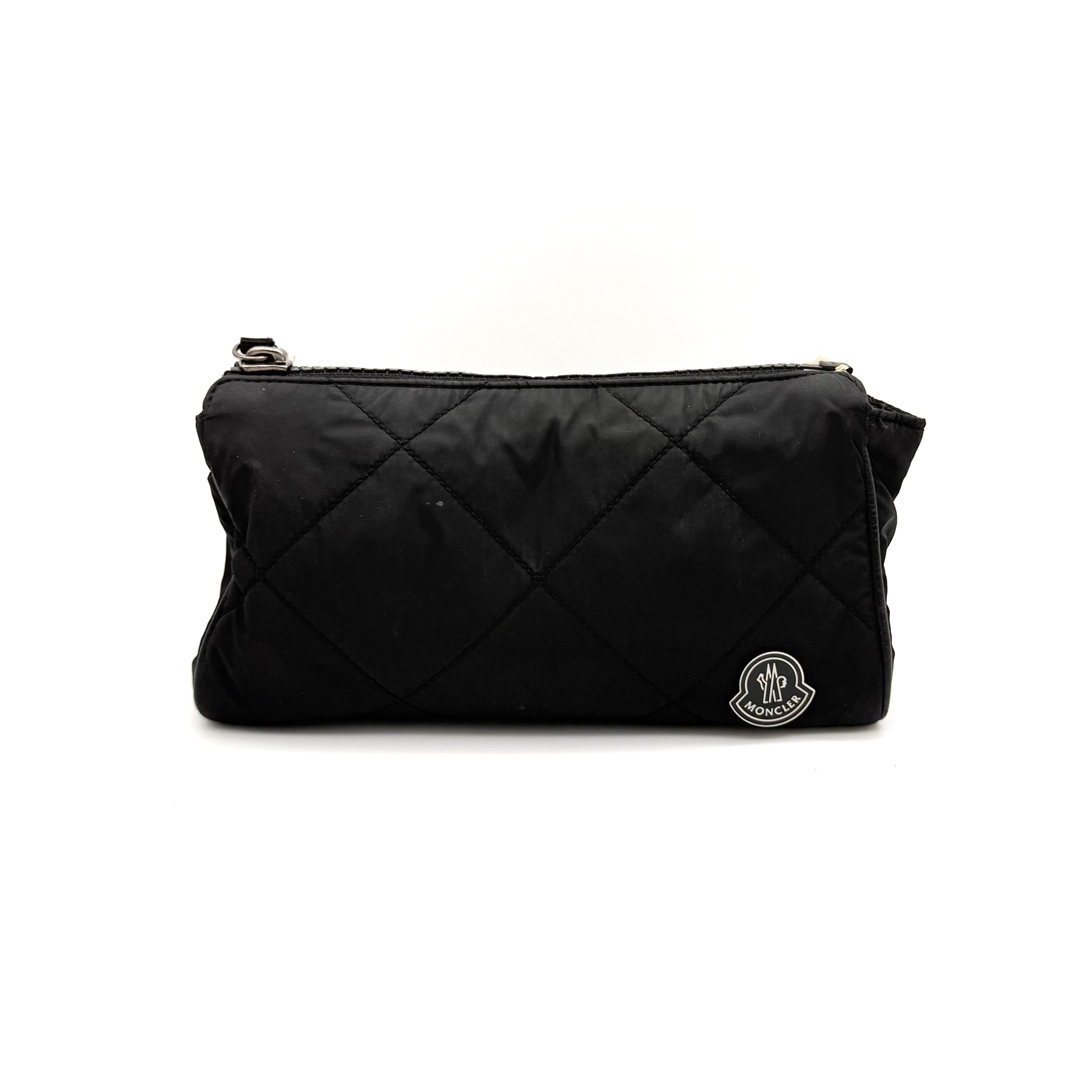 Moncler Quilted Nylon Pouch Black